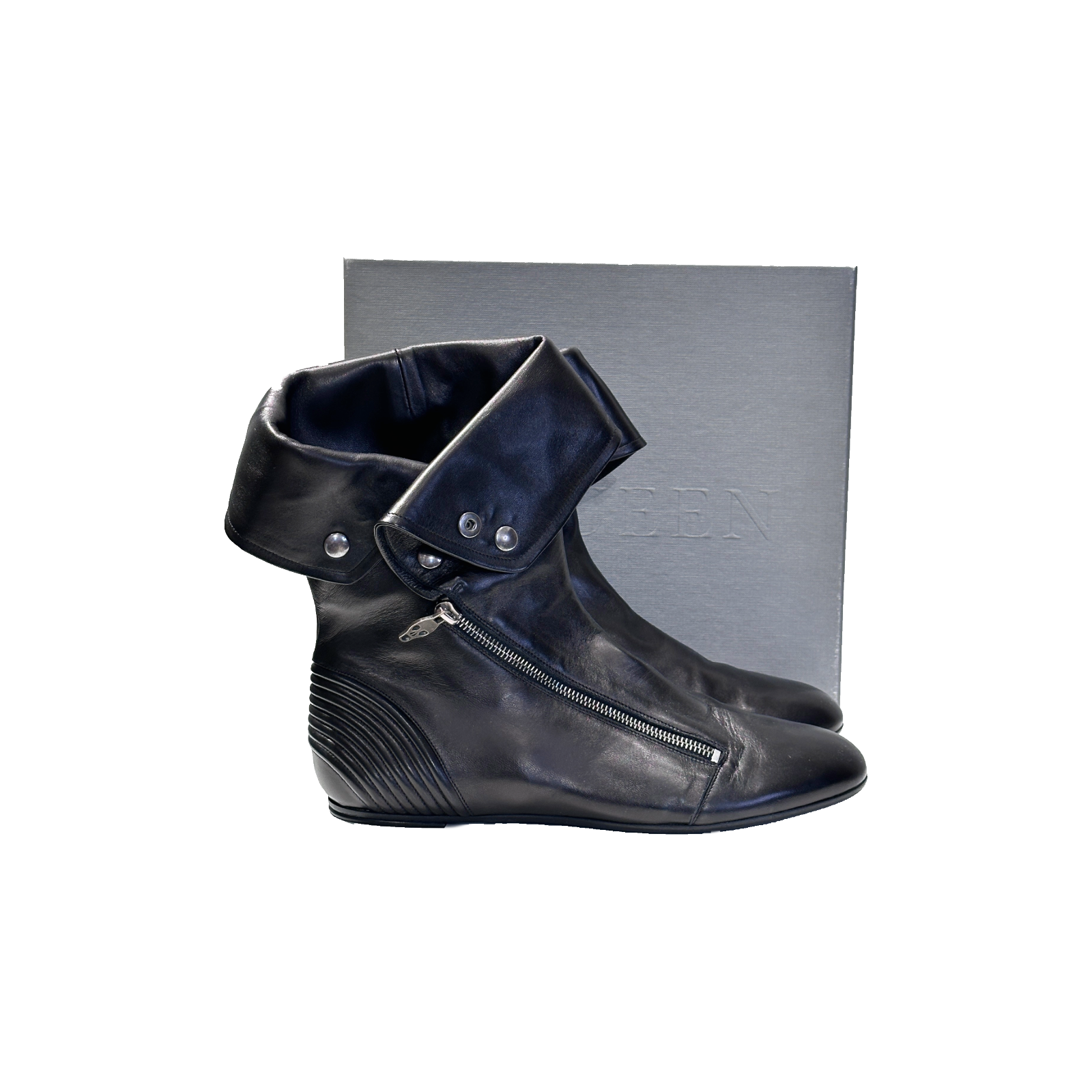 Alexander McQueen Biker Stiefeletten Schwarz