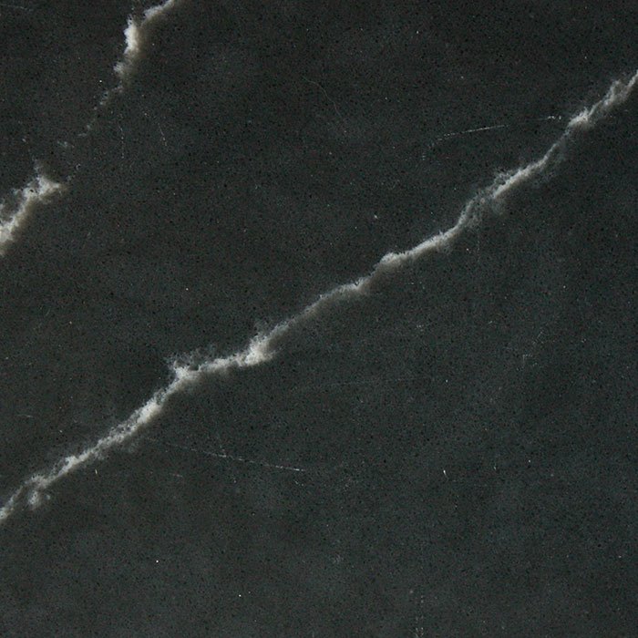  MSI Soapstone Metropolis quartz countertop - black with white veining 