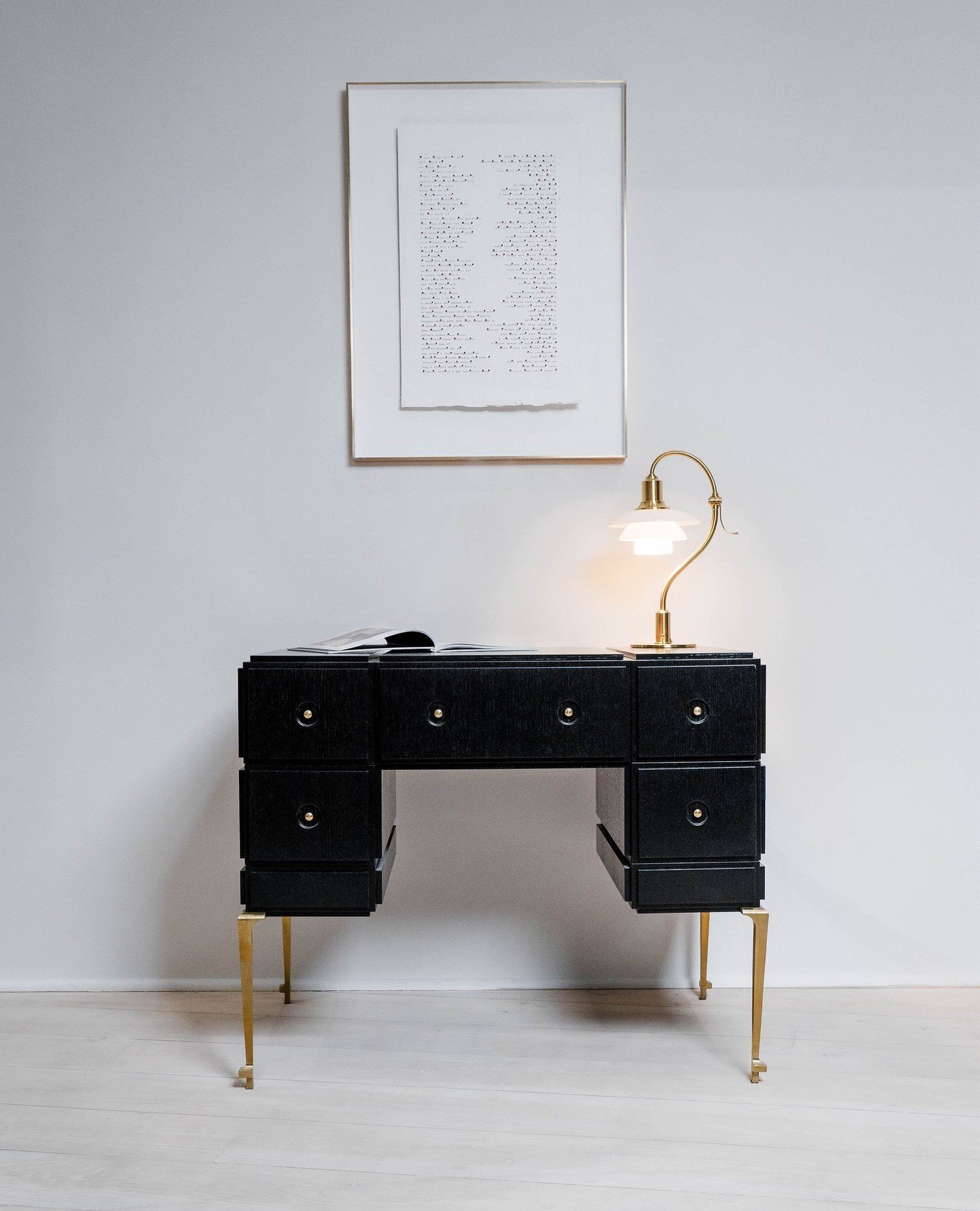 Designed in 1920 by Poul Henningsen, the PH Grand Dressing Table is⁠
the wider counterpart to the PH Dressing Table - finished to present⁠
clean lines, a fold-down mirror and five deep drawers for concealed⁠
storage. Crafted to balance function and e