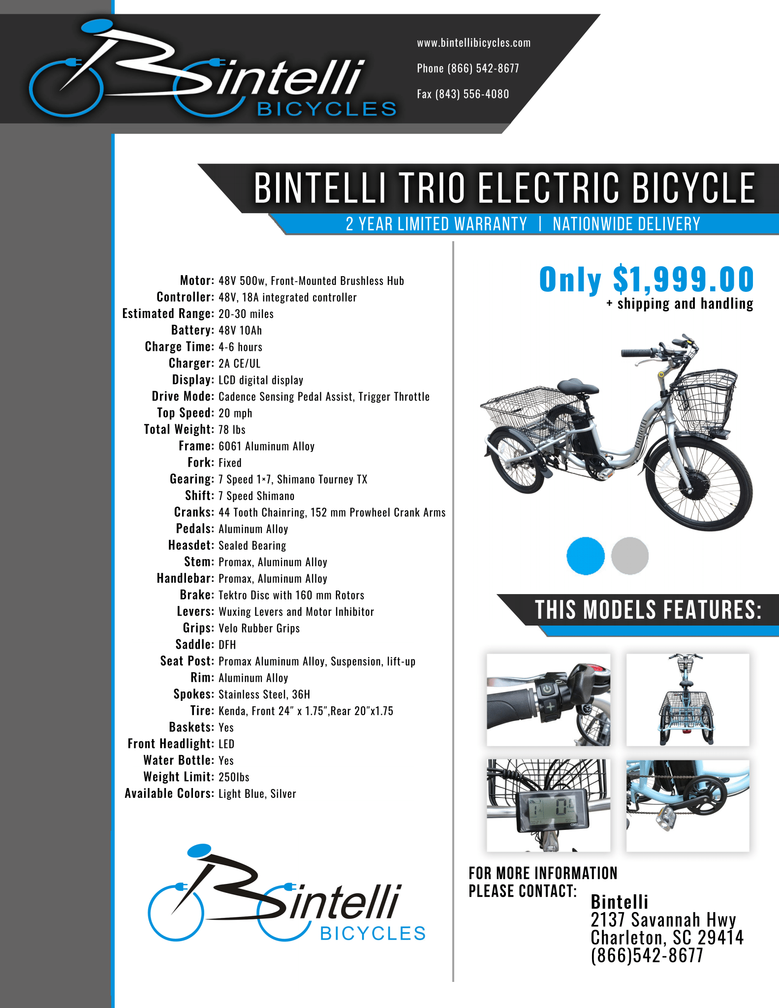 bintelli trio electric trike