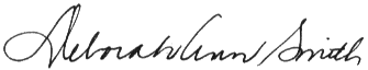 Signature of Deborah Ann Smith in cursive handwriting