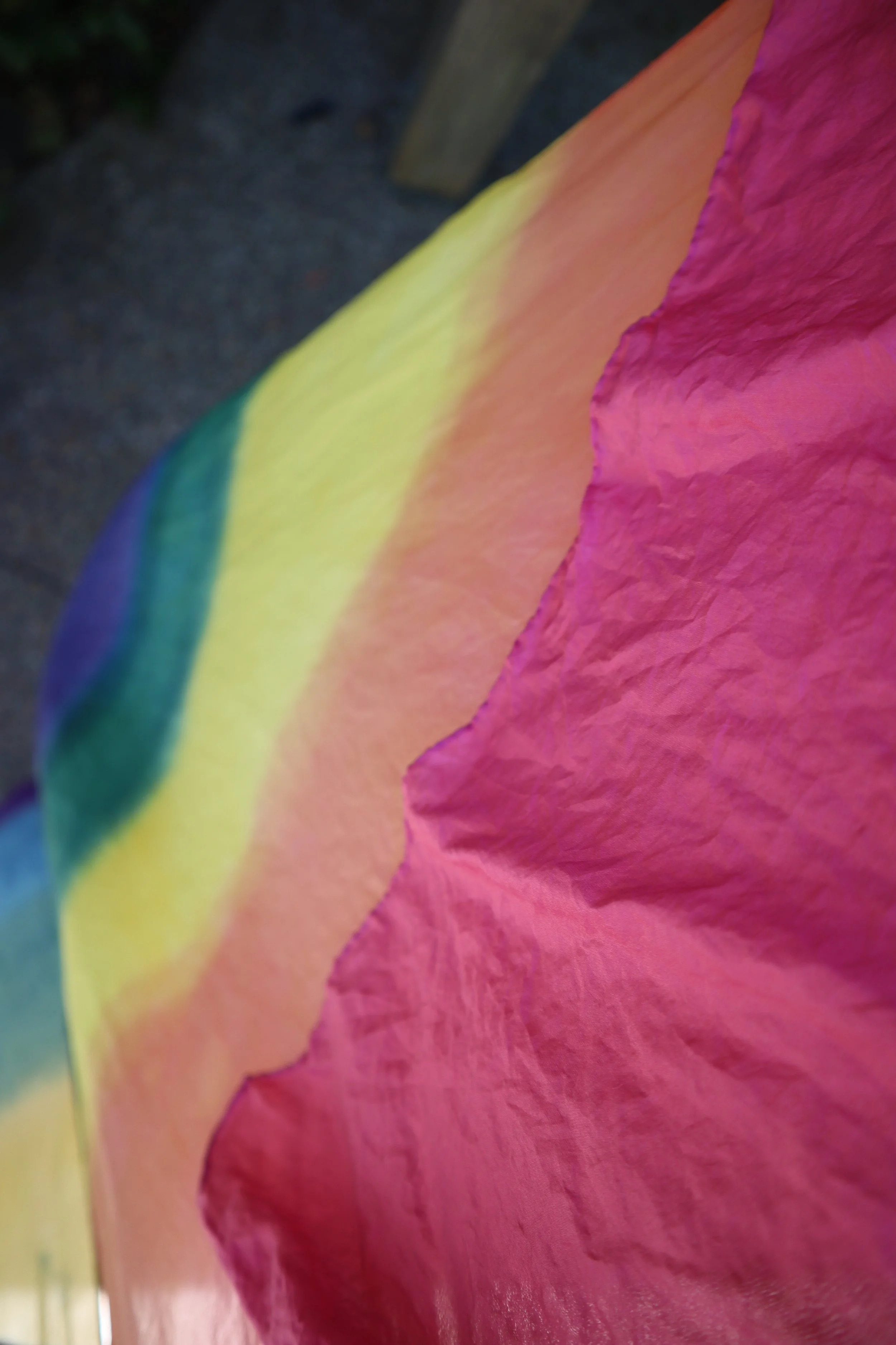 Botanically dyed Silk Rainbows