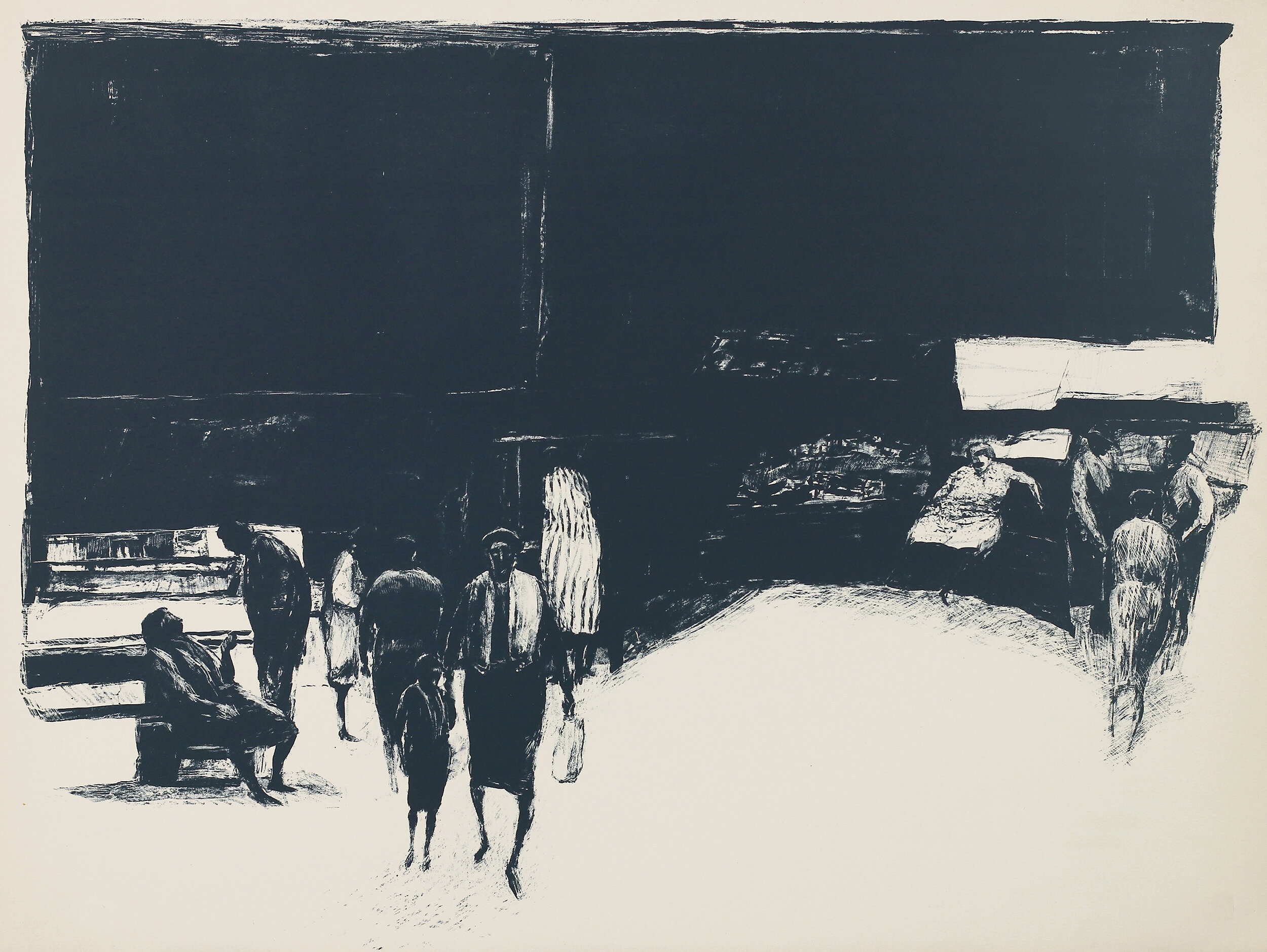 Market II (Blue and White)