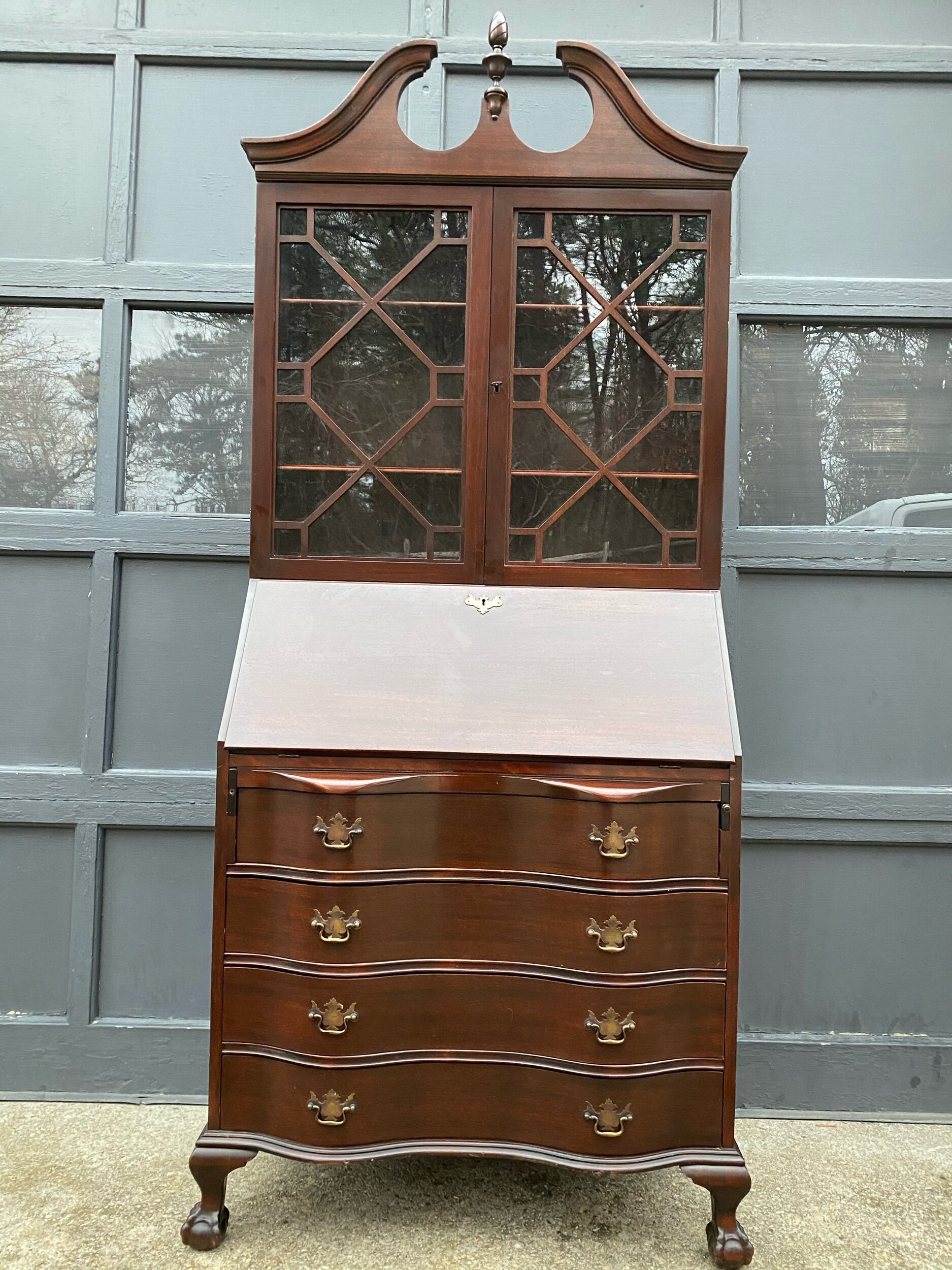 Mahogany Chippendale Secretary Desk Furniture Connection