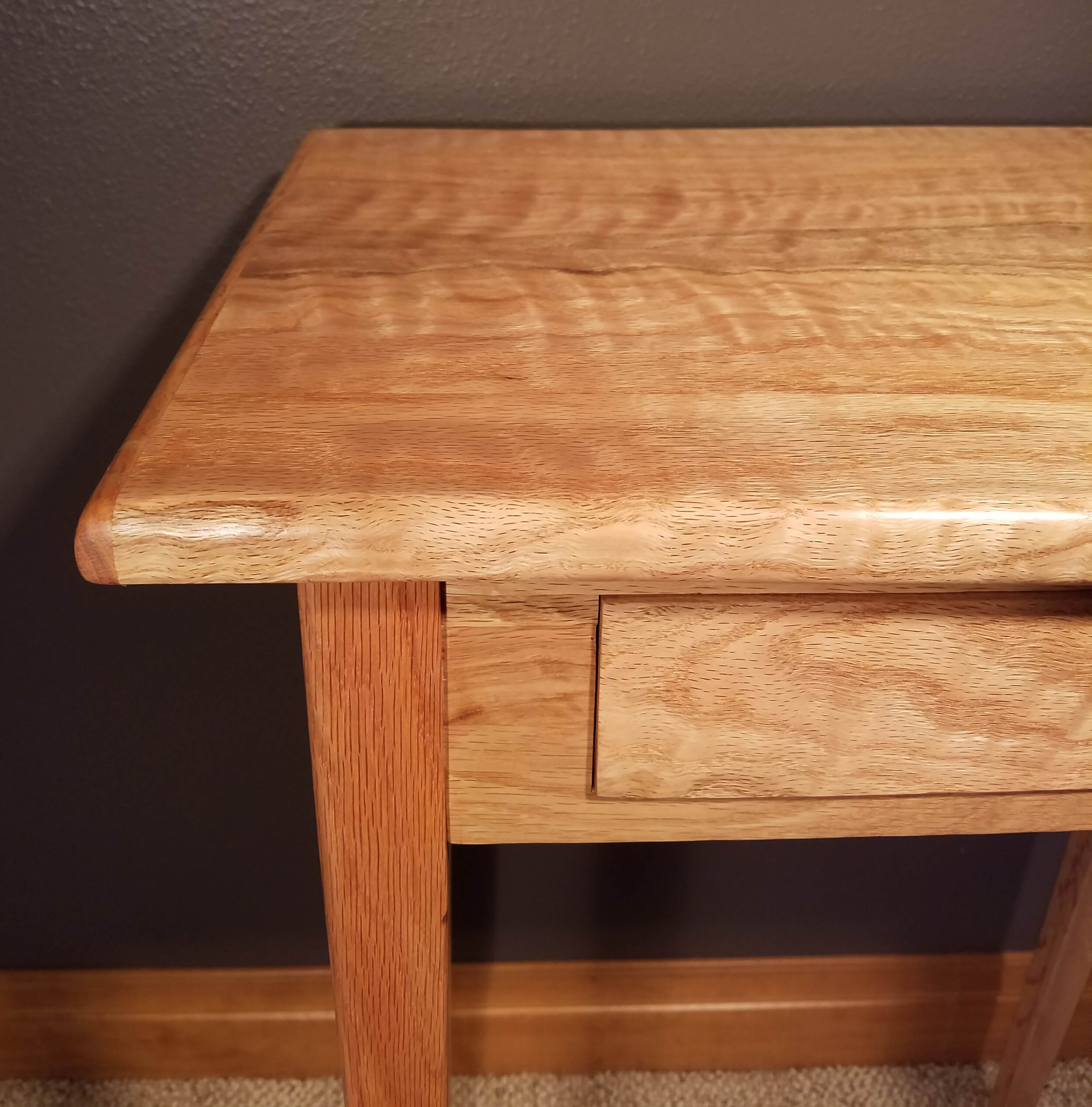 Curly Oak End Table