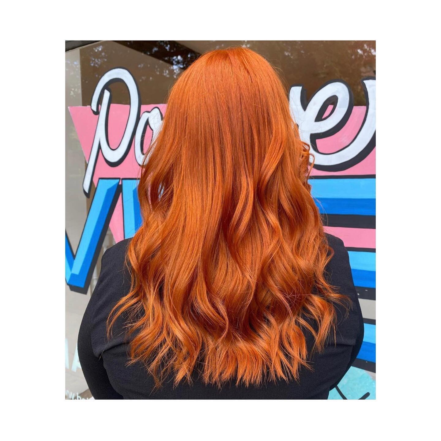 BOOM

We are in love with this fox red number in salon by our gal Jess. The deeply nourished lengths &amp; kilowatt tone is giving us life! 

Hair: @hairbyjt__ using @wellahairuki @olaplex 
Styled using: @labelmuk 

To book your complimentary consult