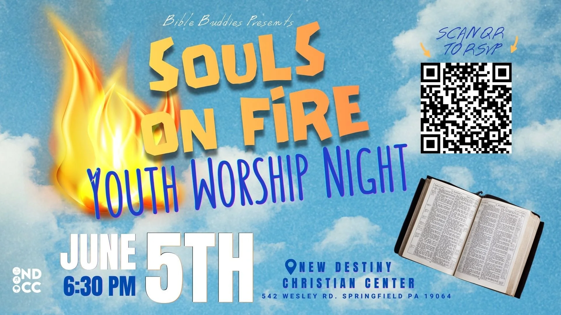 SOULS ON FIRE - Youth Worship Night @6:30PM