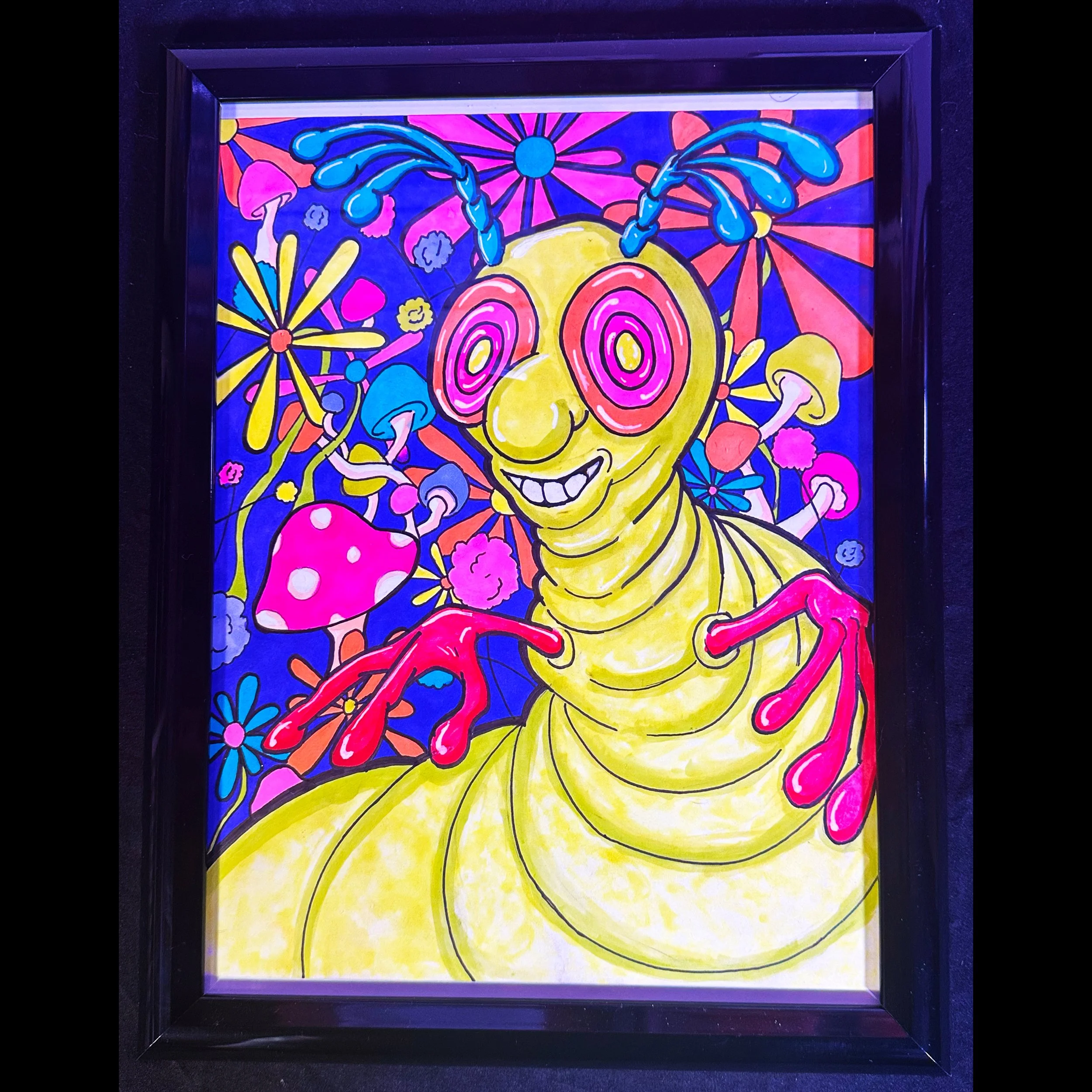 Psych-worm 9x12 Original Art