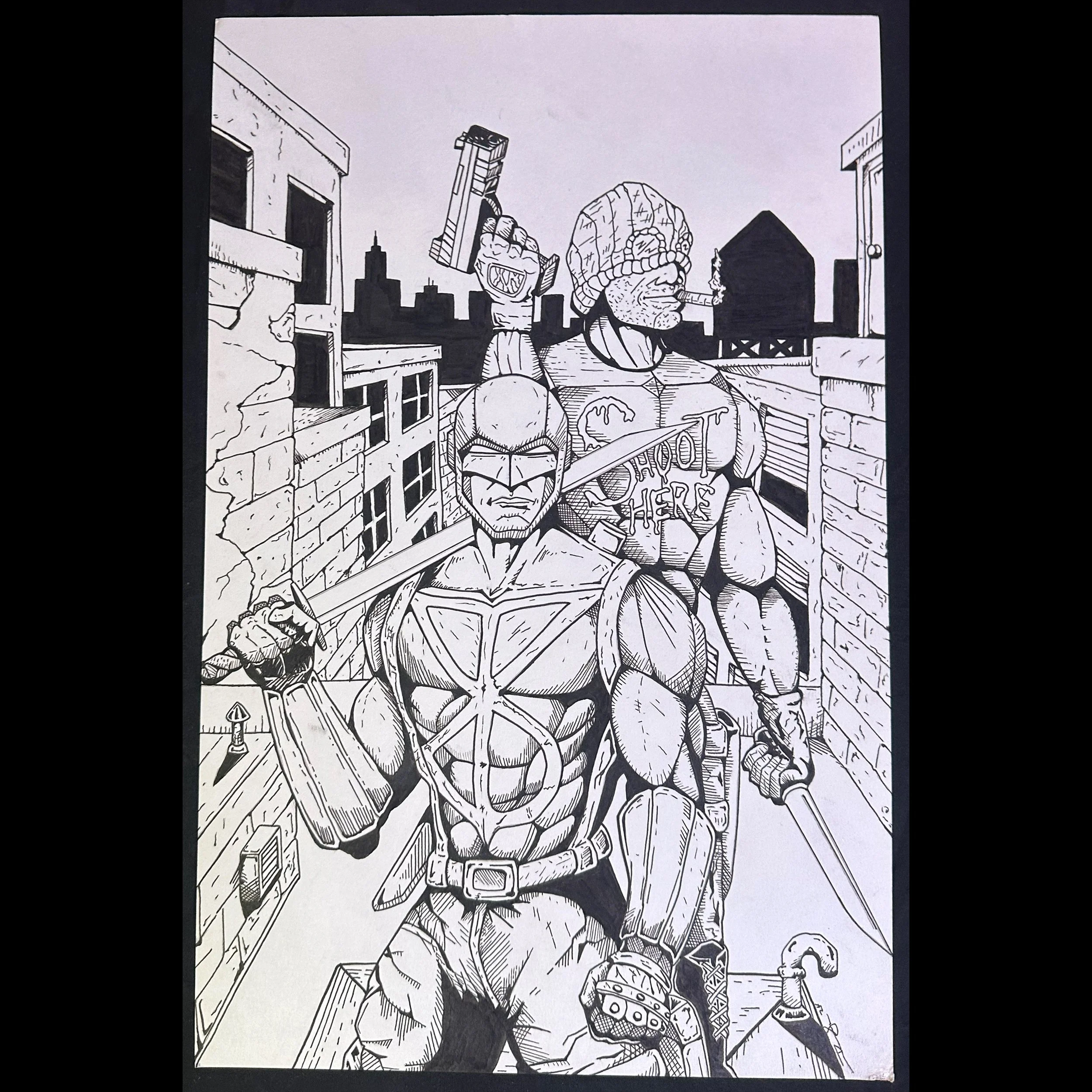 Shadow and Kuthroat Original Art Inked