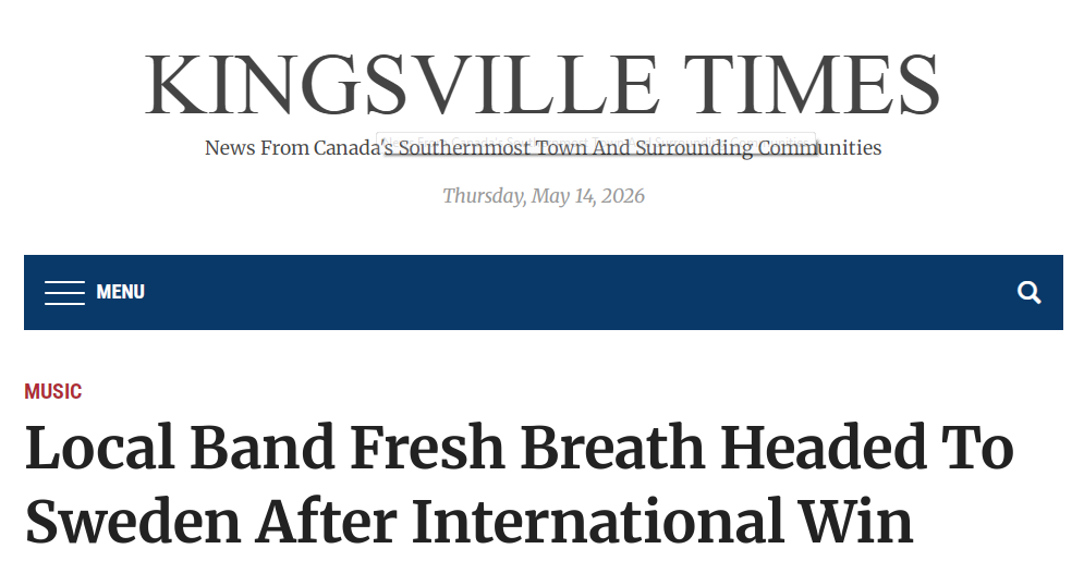 Kingsville Times Fresh Breath Sweden