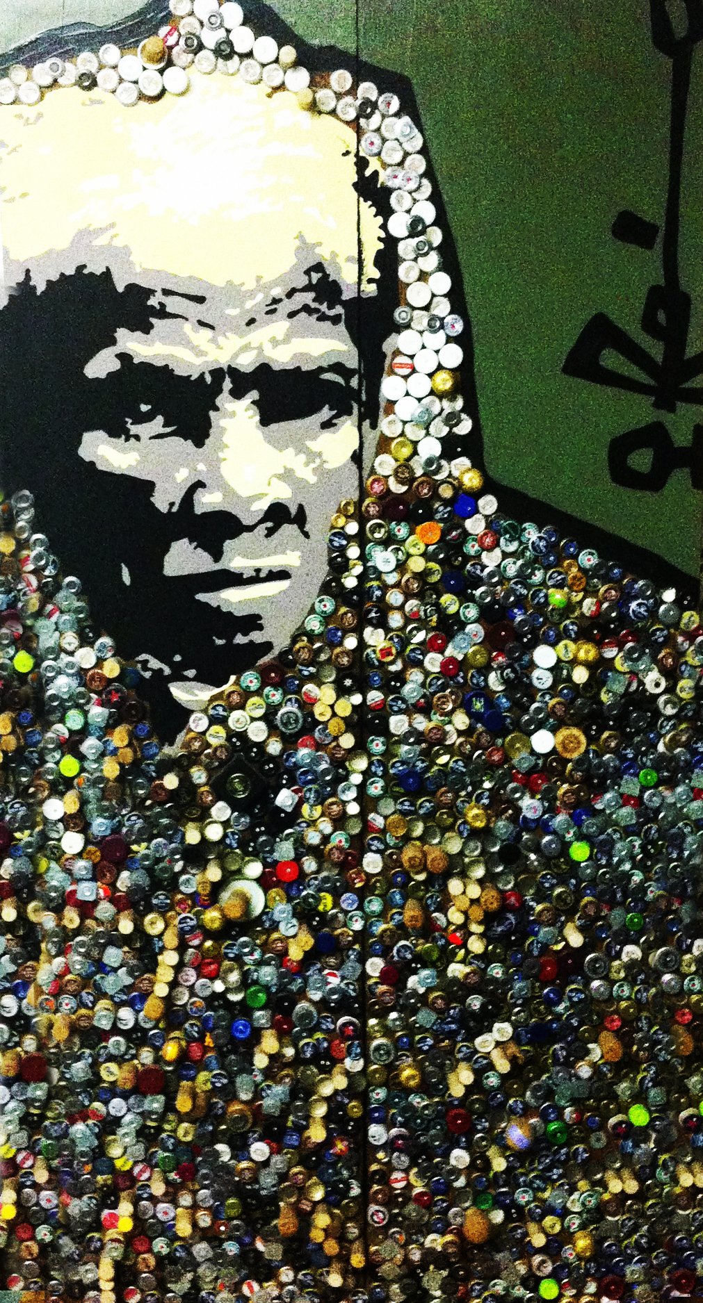 Title: QUEEN HARRIET  / Medium: Multi-Media / Materials: Vinyl, Paper, Acrylic Paint. On Wood