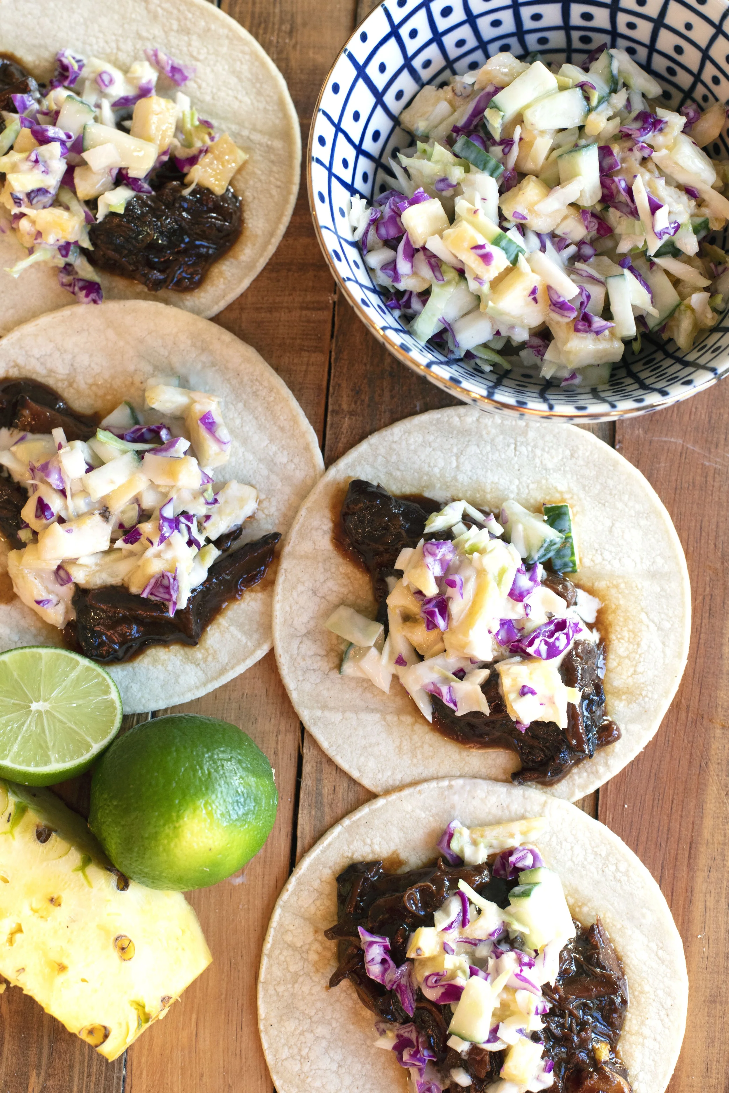 Ultimate Instant Pot Huli Huli Javelina Tacos with Pineapple Cucumber Slaw