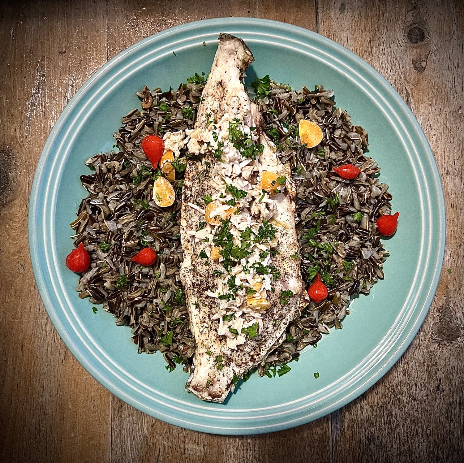 Sheepshead Fish with Groundberry and Macadamia Nut Topping