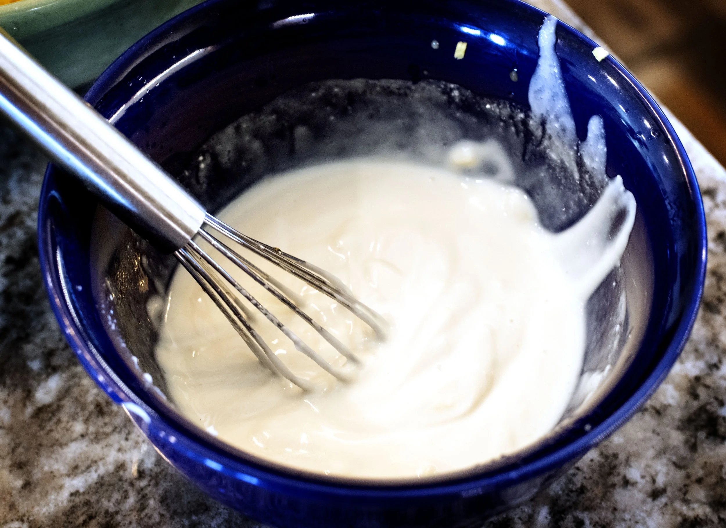 Silky and creamy yogurt based sauce for slaw