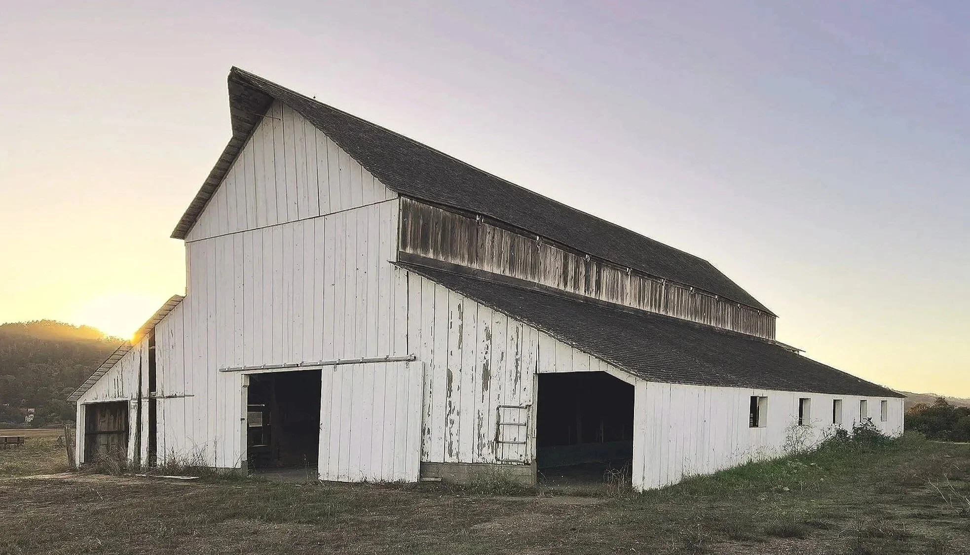 white barn in Point Reyes Station