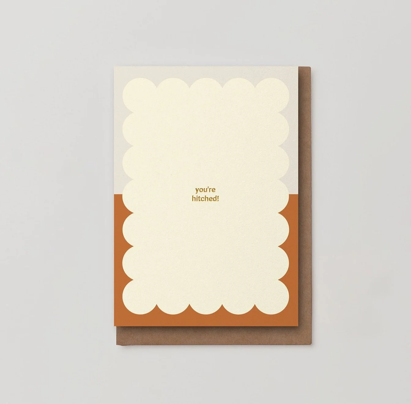 you're hitched! foiled wedding day card