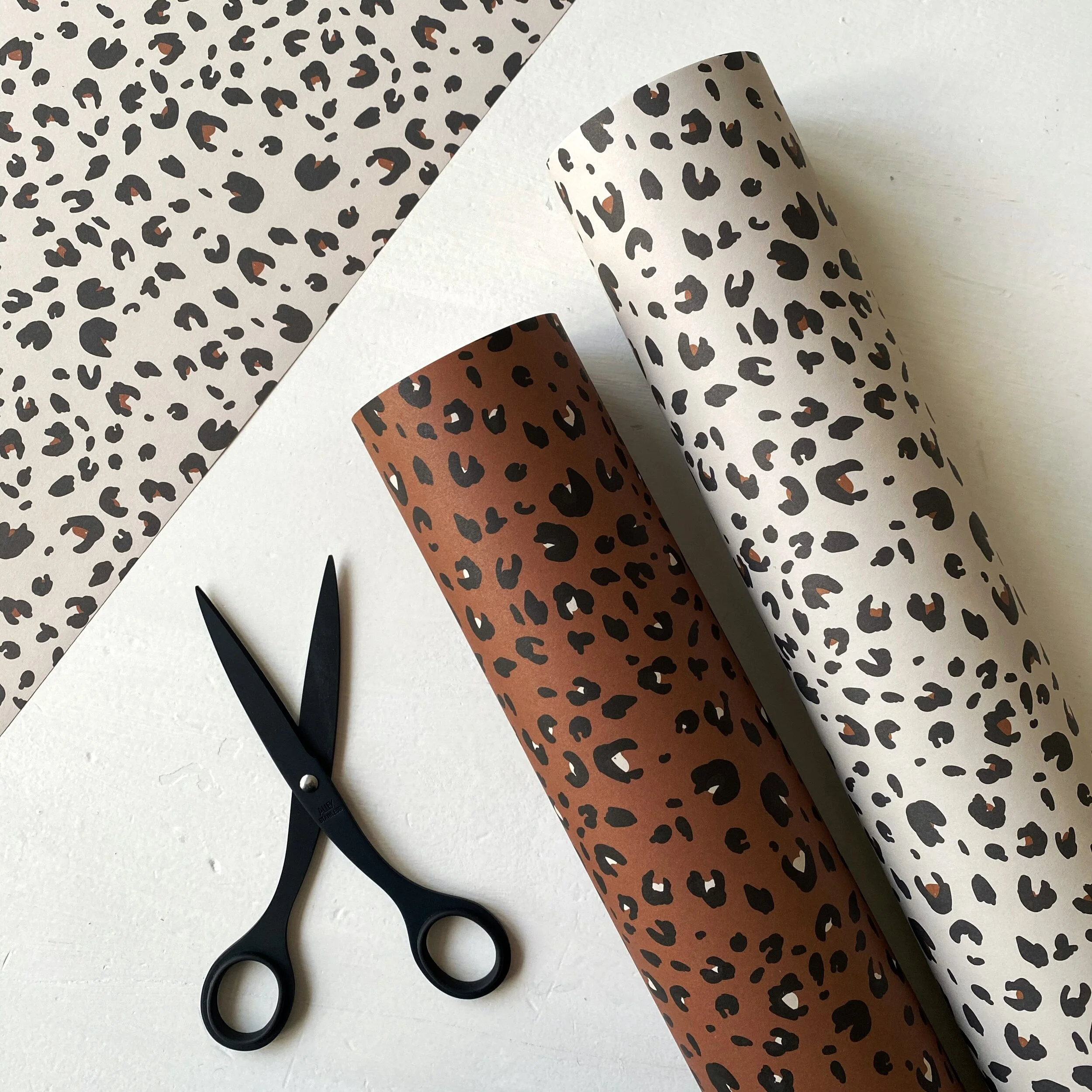 LEOPARD WRAP - RUST BUNDLE OF 5 SHEETS - FOLDED ONLY