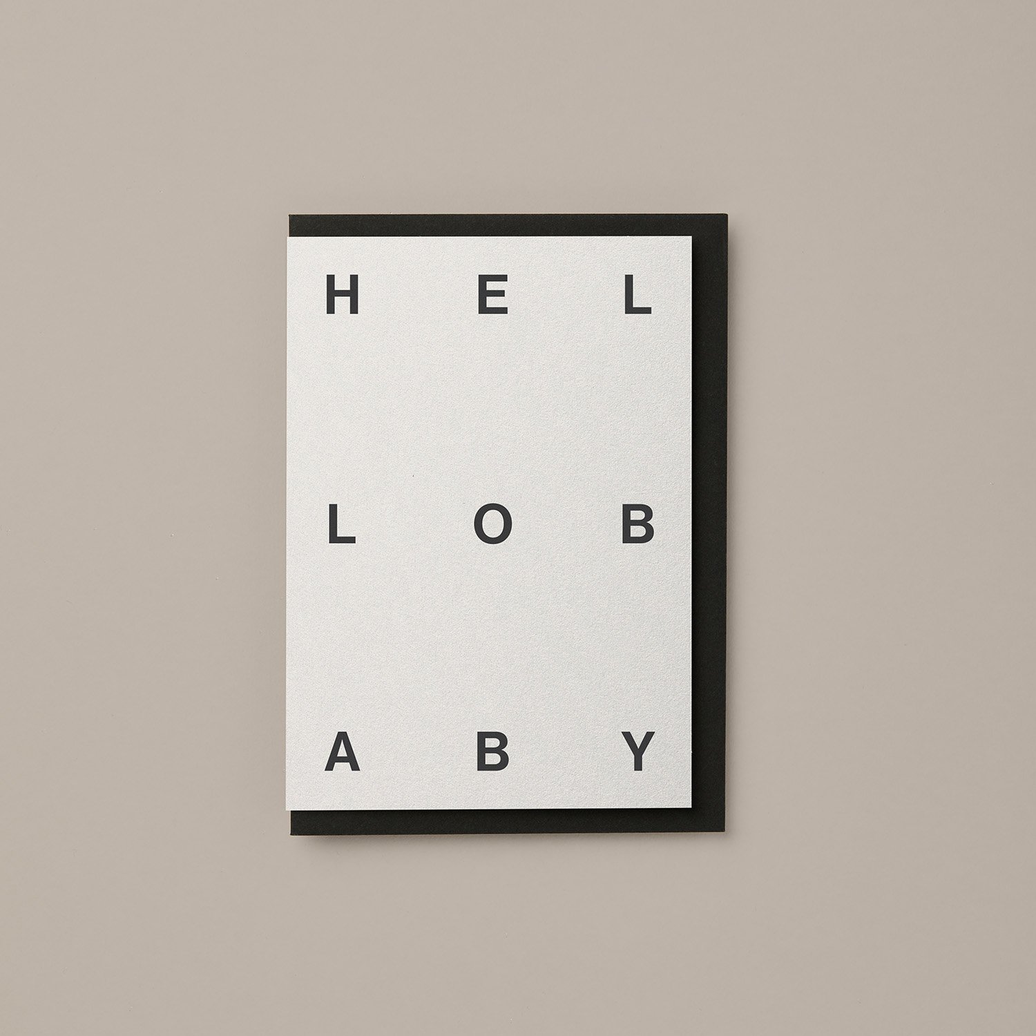 HELLO BABY typography new baby card