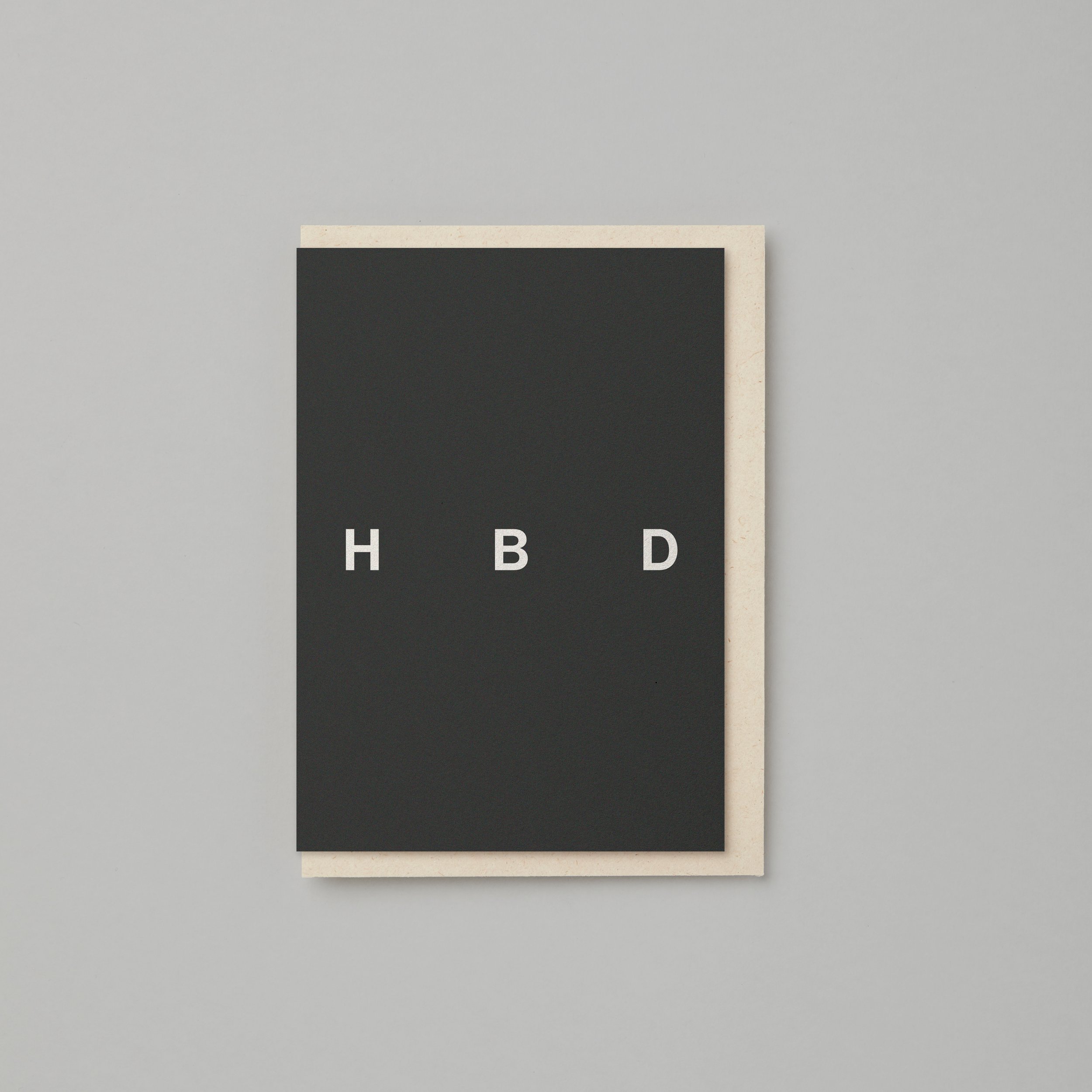 HBD typography Happy Birthday card