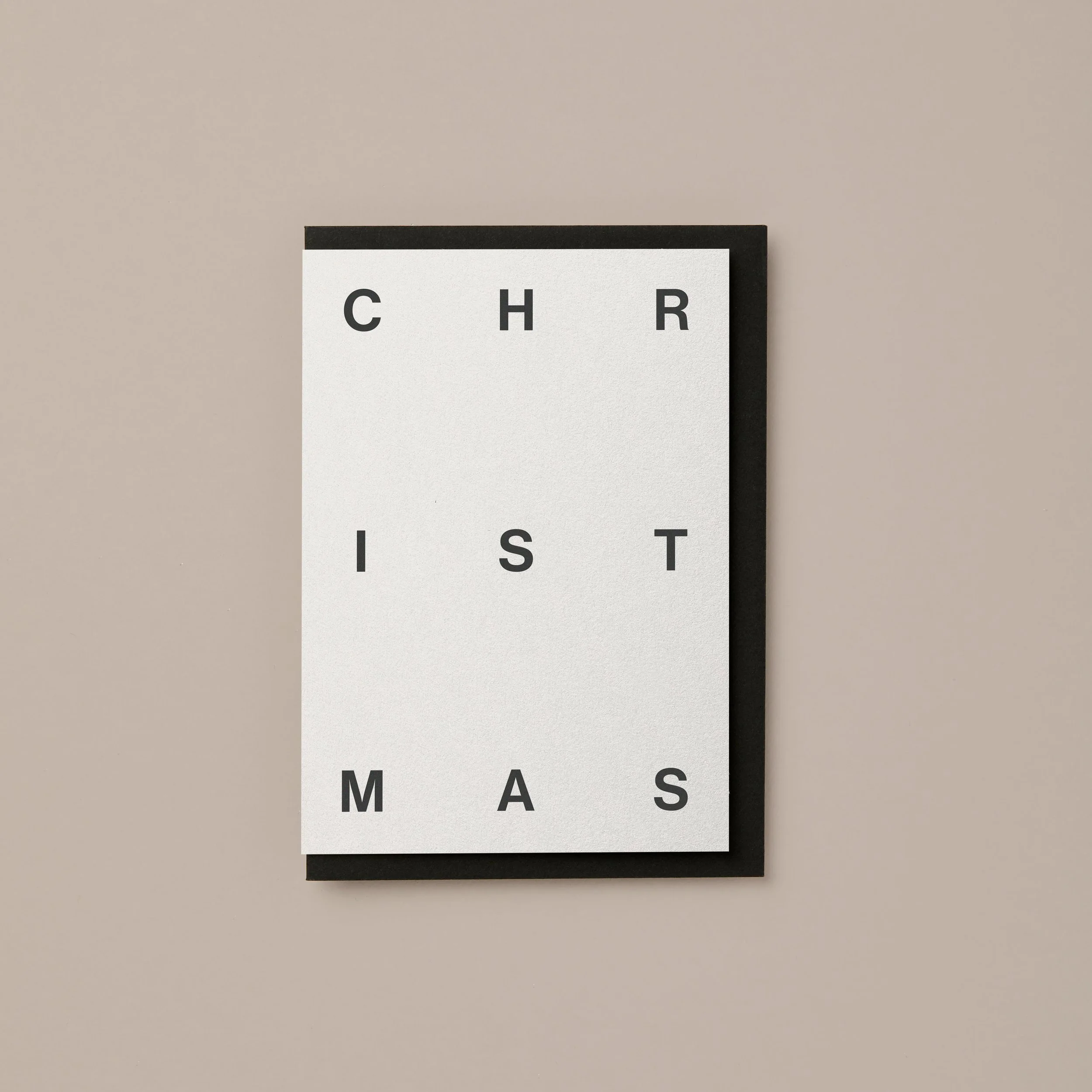 Christmas embossed seasonal card in Coconut