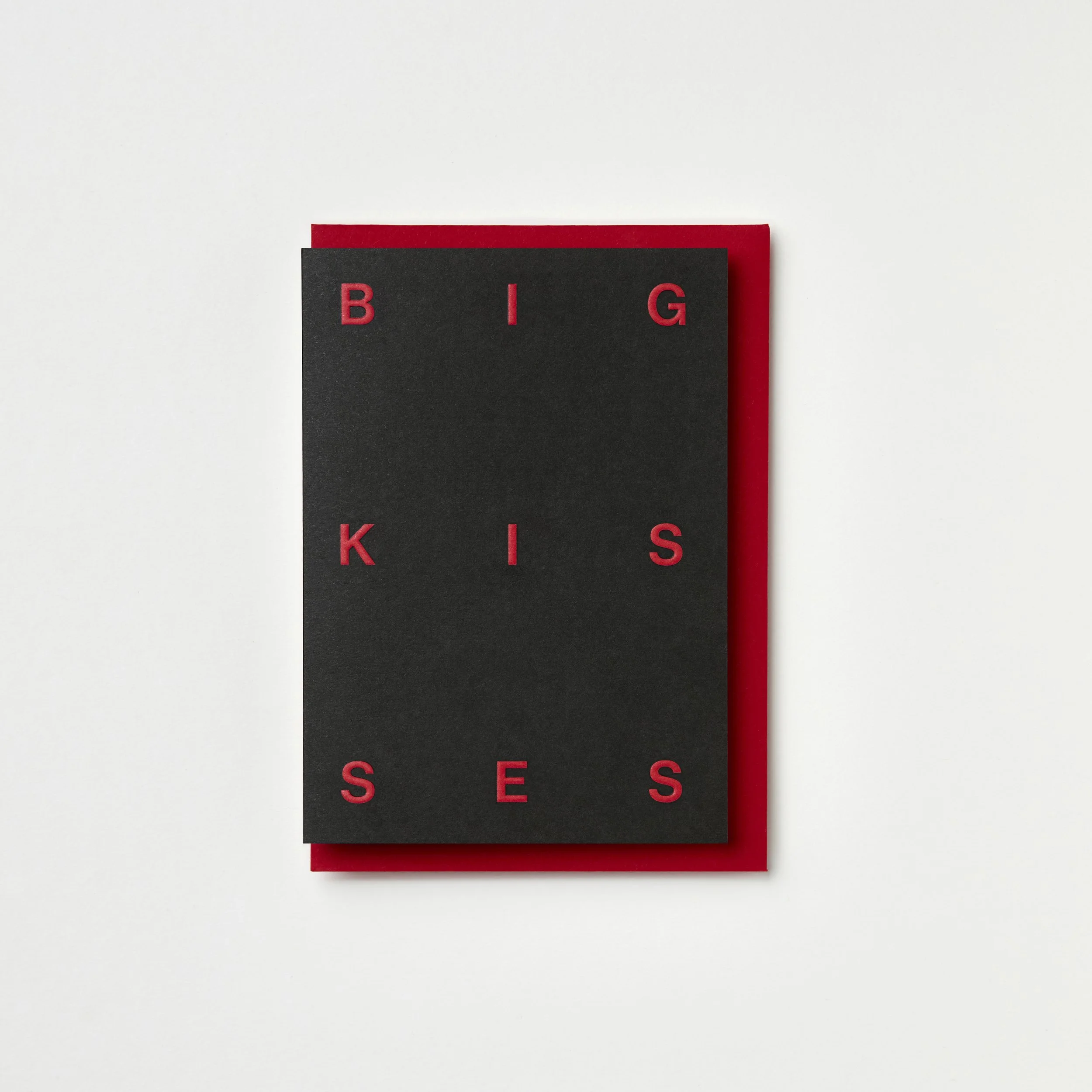 BIG KISSES EMBOSSED VALENTINE'S CARD