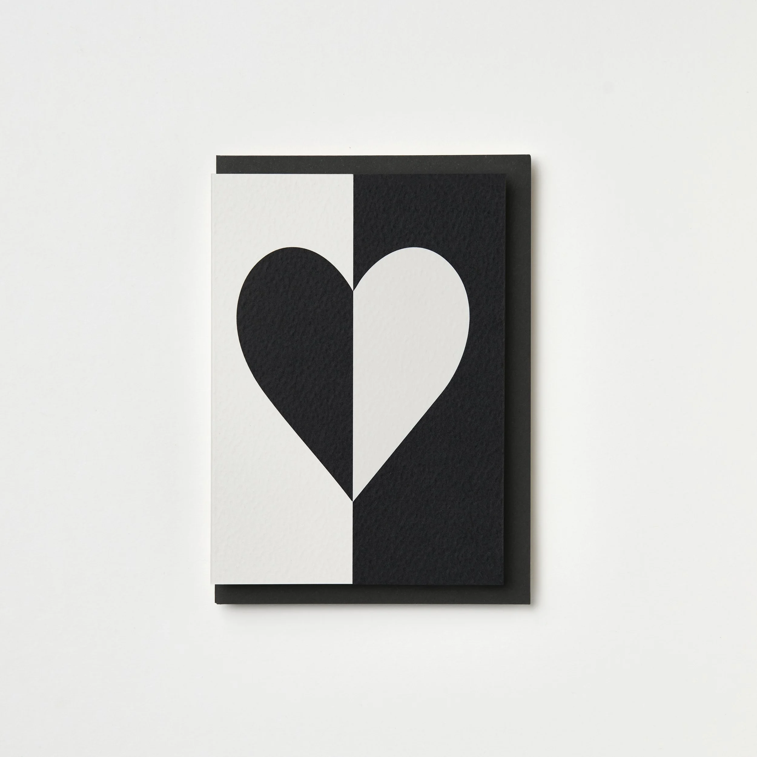 BLACK AND WHITE YIN YANG VALENTINE'S CARD