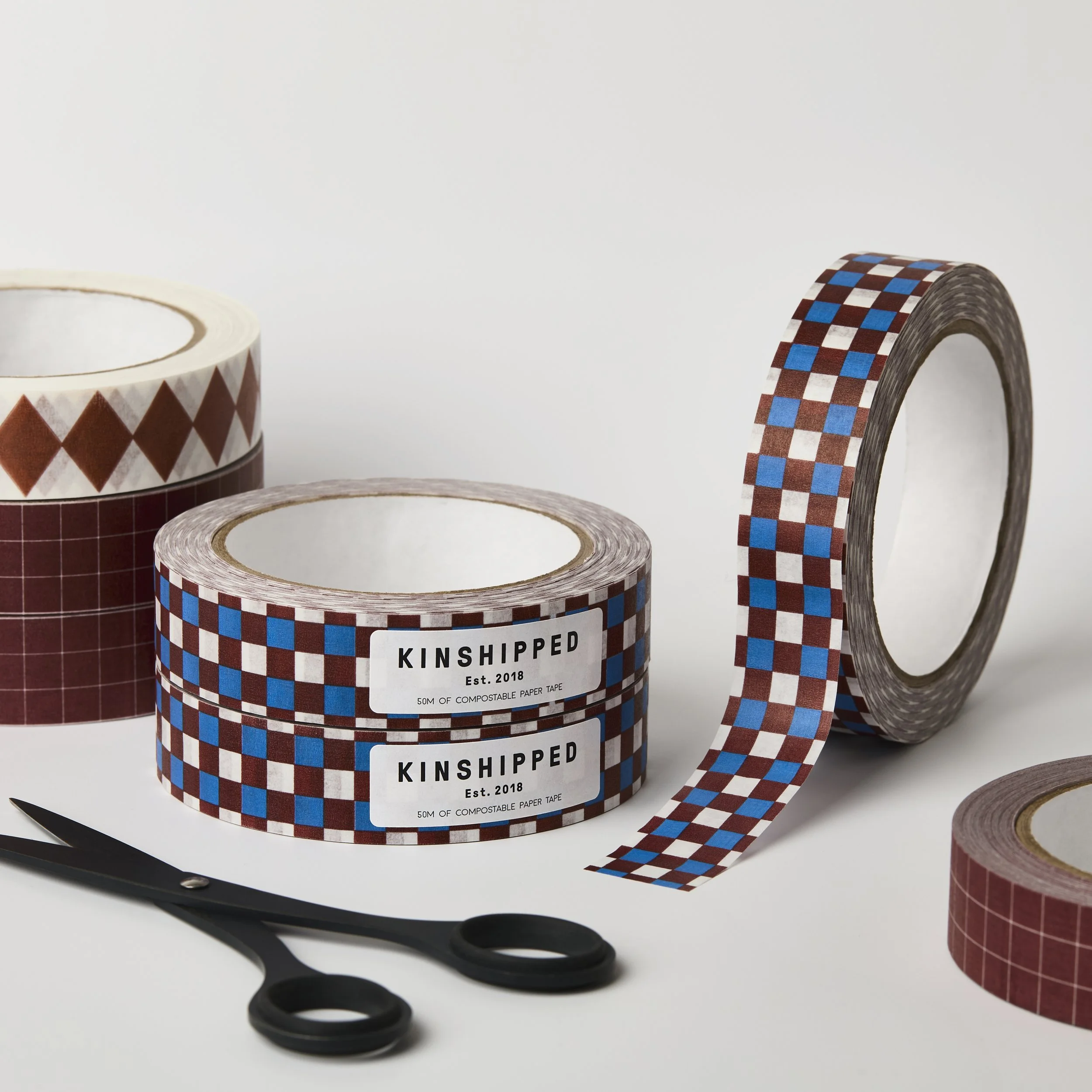 Blue/Russet Brugge Tile Paper Tape