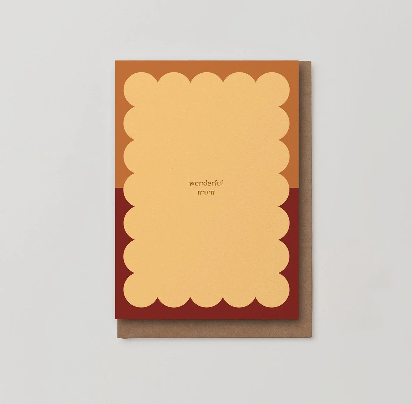 wonderful mum Mother's Day foiled greeting card