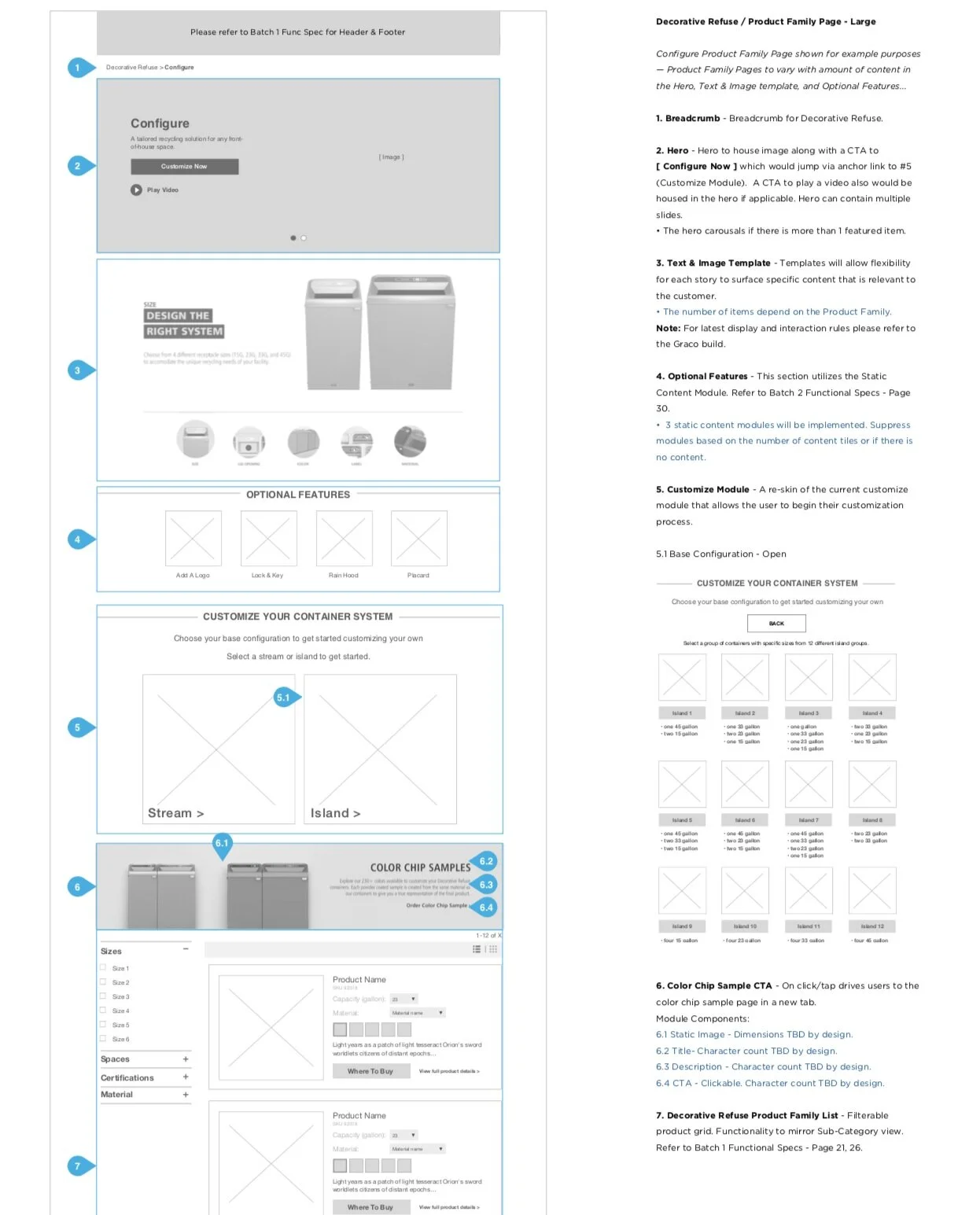  Documentation references back to pre-existing modules or calls out the need for a new module.   