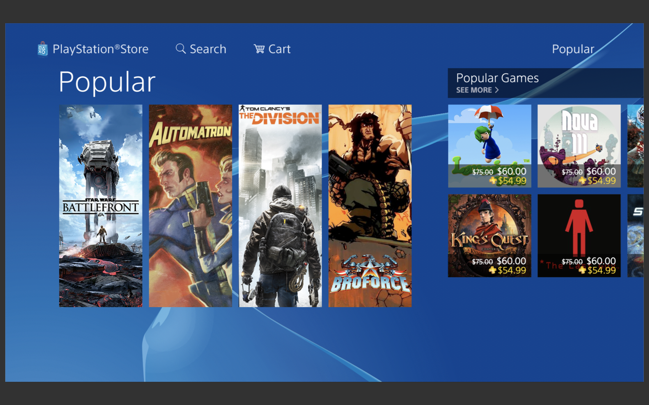  A visual refresh presented games in a visually stunning way, while adhering to the underlying grid of the system.   