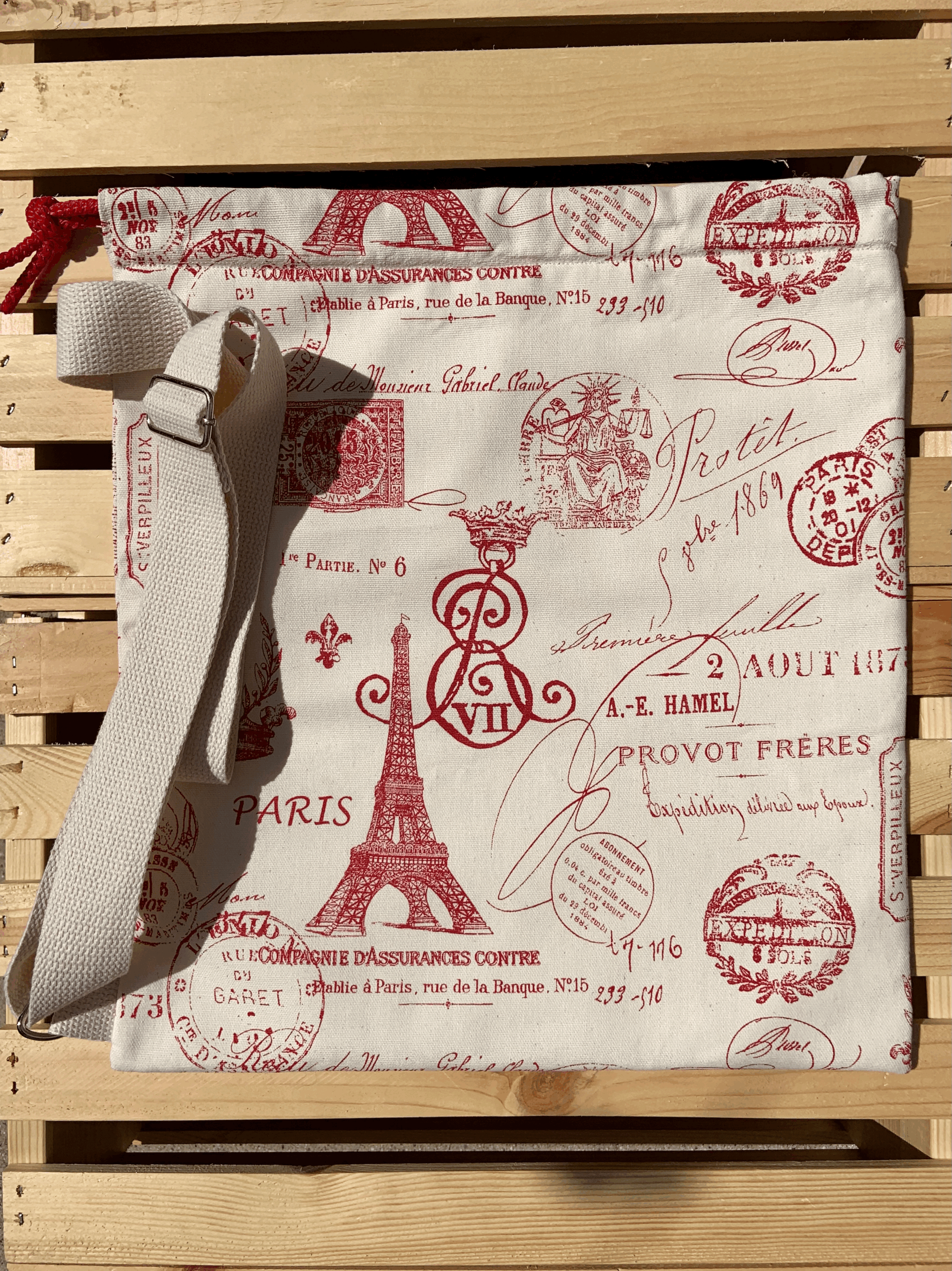 Constance - Vintage Paris Voyages Day Bag