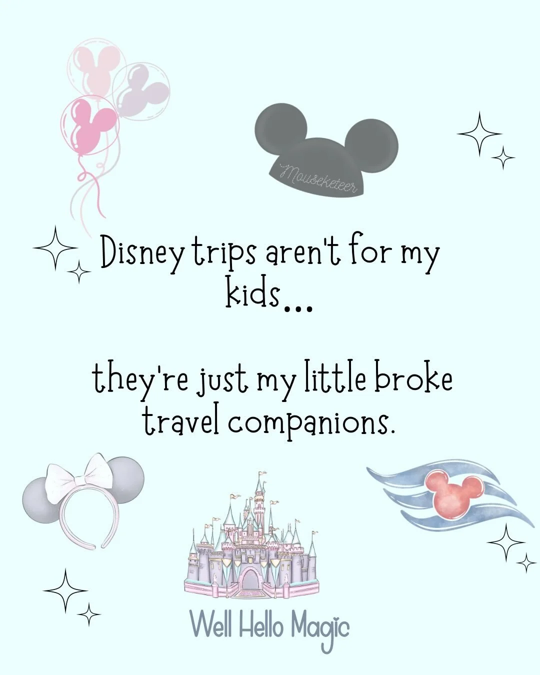 We were at my daughter&rsquo;s class the other night and someone said how lucky the kids are that they get to go to Disney all the time&hellip;
 I whipped my head around so fast and said those Disney trips are for me 😂
 They are just broke besties t