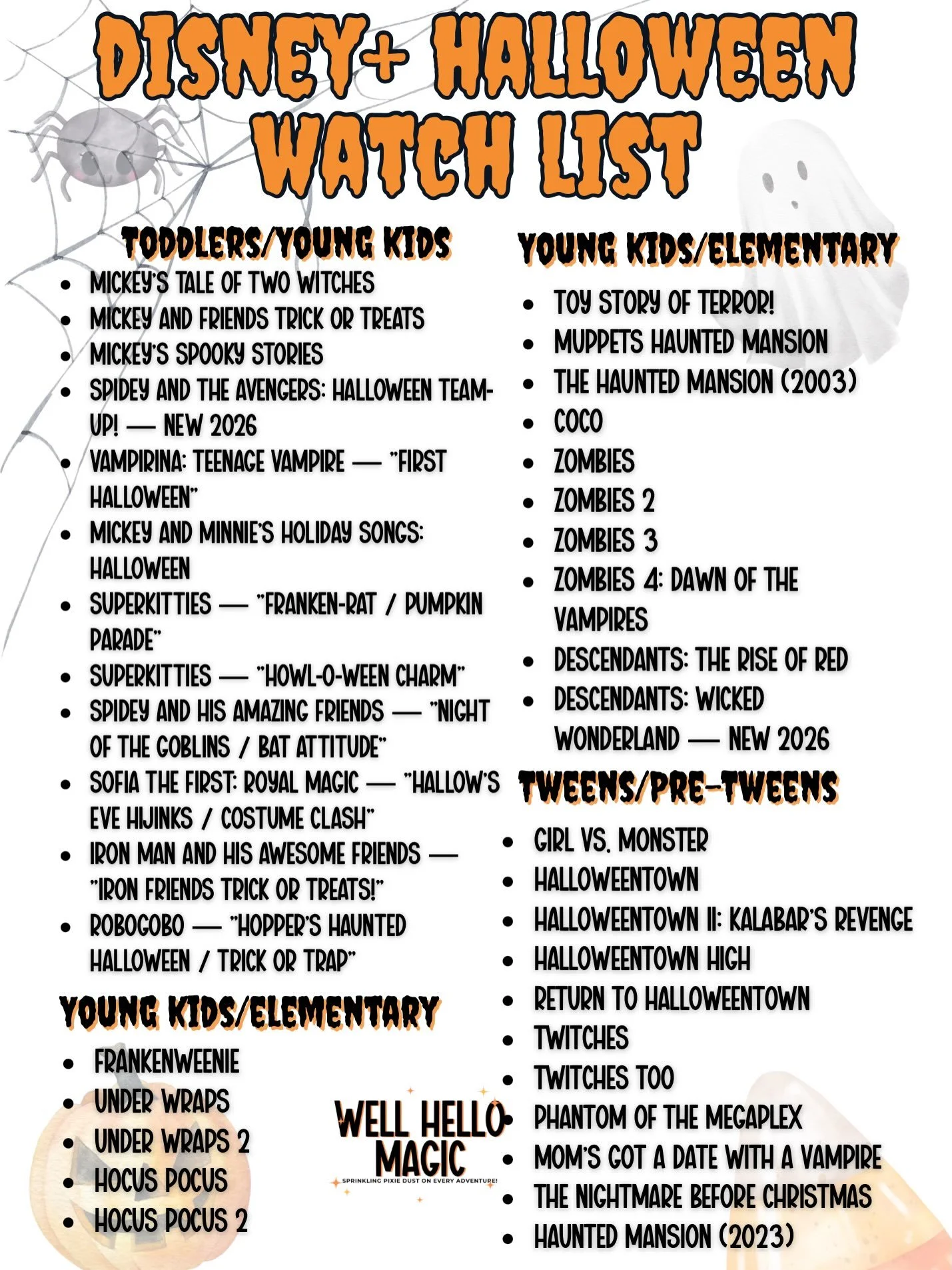 It&rsquo;s officially feeling cooler in Pennsylvania, so it&rsquo;s time to drop my Halloween season movie list! 🍂🎃

This isn&rsquo;t just a movie list. It&rsquo;s a complete watchlist, with funny episodes and spooky-but-not-too-scary picks for eve