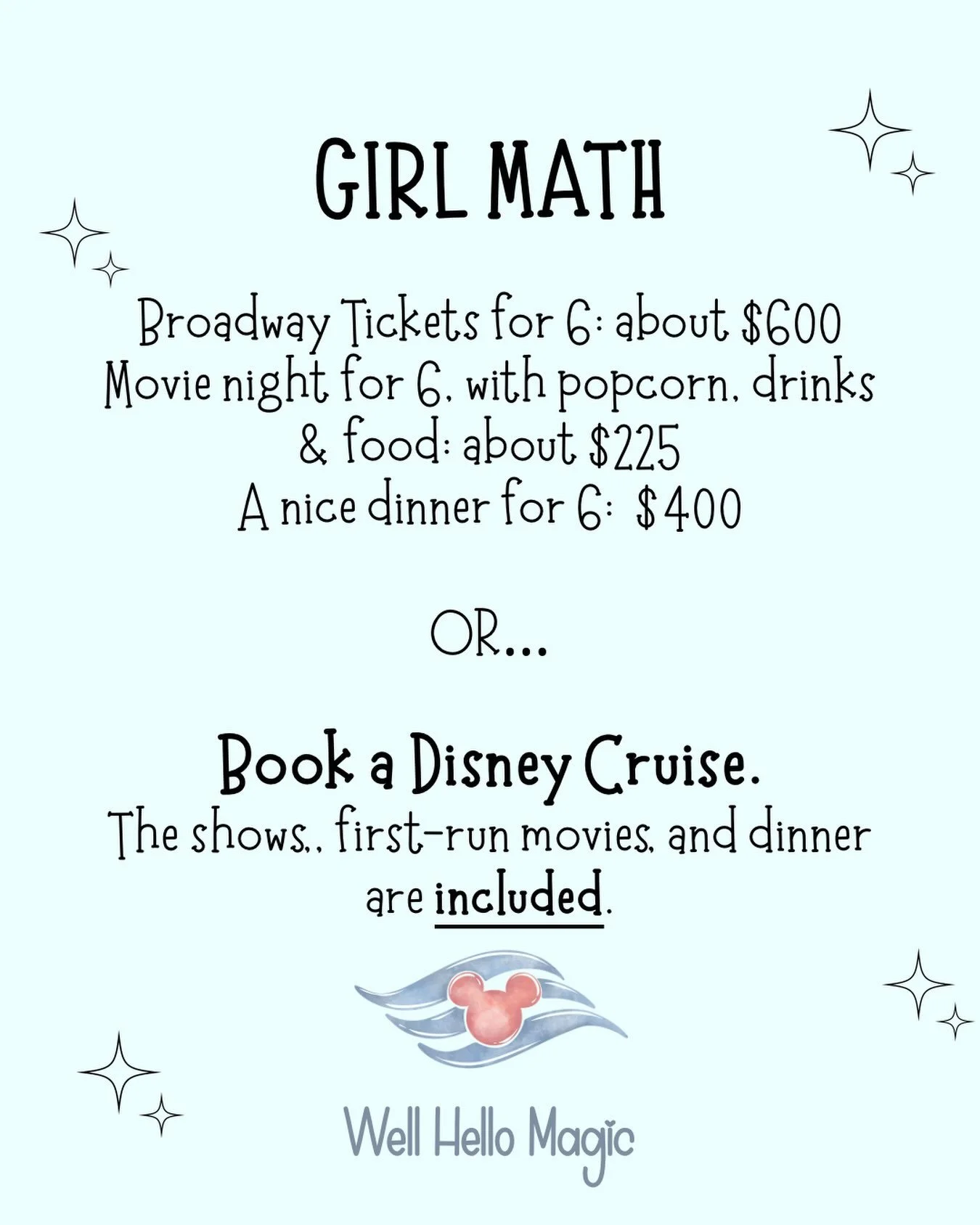 It only makes sense to book a Disney Cruise when you realize how much is included! 🚢✨

We just booked the newest Disney ship, the Disney Believe! Maybe 2028 feels far away, but booking when itineraries first drop usually means the lowest fares and t