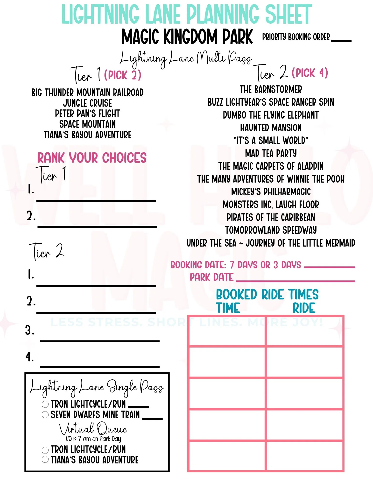 How to use Lightning Lane Multi Pass and Lightning Lane Single Pass ...