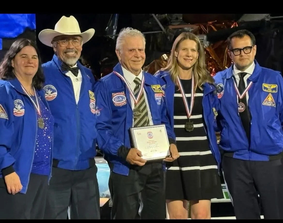 Penny Pettigrew, Michelle Christensen, Peter Marquez, and I had the honor of inducting Homer Hickam into the Space Camp Hall of Fame last night. Homer has inspired thousands through his books, especially, Rocket Boys, his memoir about growing up in C