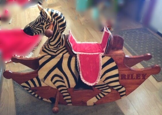 zebra rocking horse