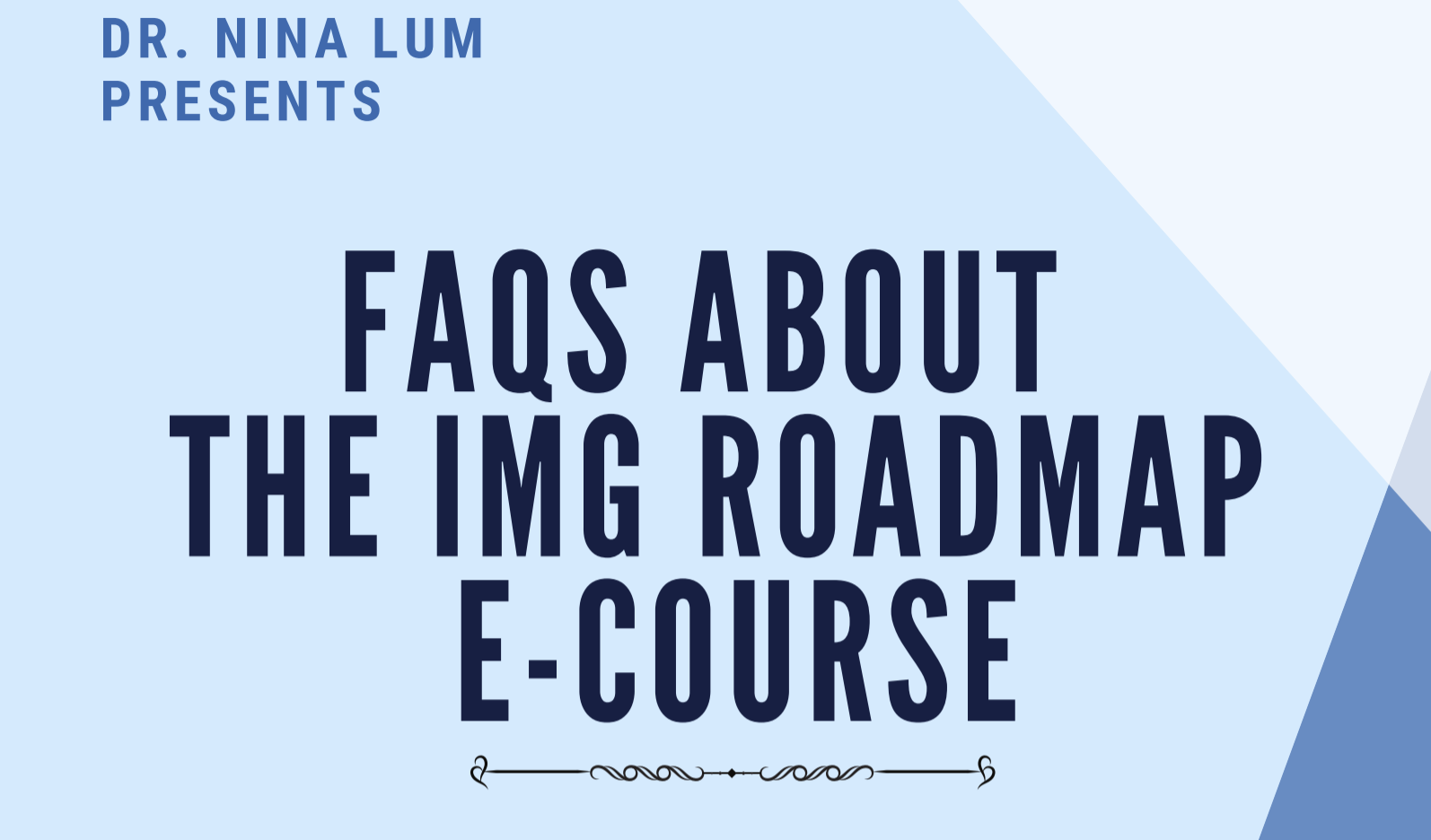 The "IMG ROADMAP COURSE"? WHAT IS THAT?