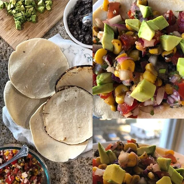 Taco bar! Its so fun to make a taco bar. Masa Tortilla - Roasted corn 🌽 salsa 💃🏽 fresh avocado 🥑 and black beans #vegetarian#vegetarianfood#vegan#wholefoodsplantbased#wholefoodsplantbaseddiet#veganchef#plantbasedmeal#plantbaseddiet#plantbasedlife