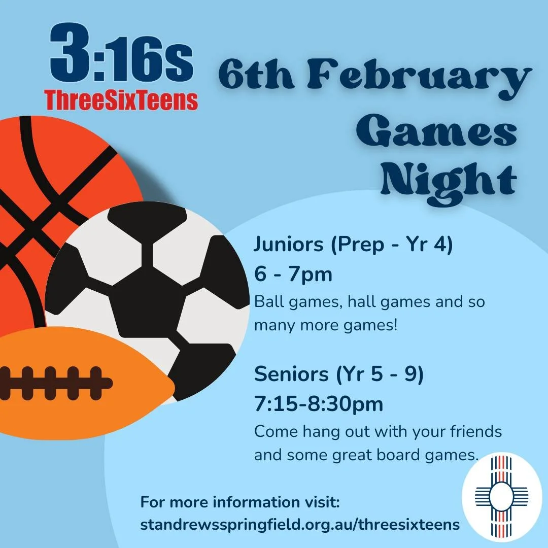 3:16s is Back this Friday 6th February!

ThreeSixTeens is back and bigger than ever for 2026!  We'll enjoy reruns of some of our favourite nights like "Forts and Ice Cream" and a "Chalk Chase" while having some fun new adventures 