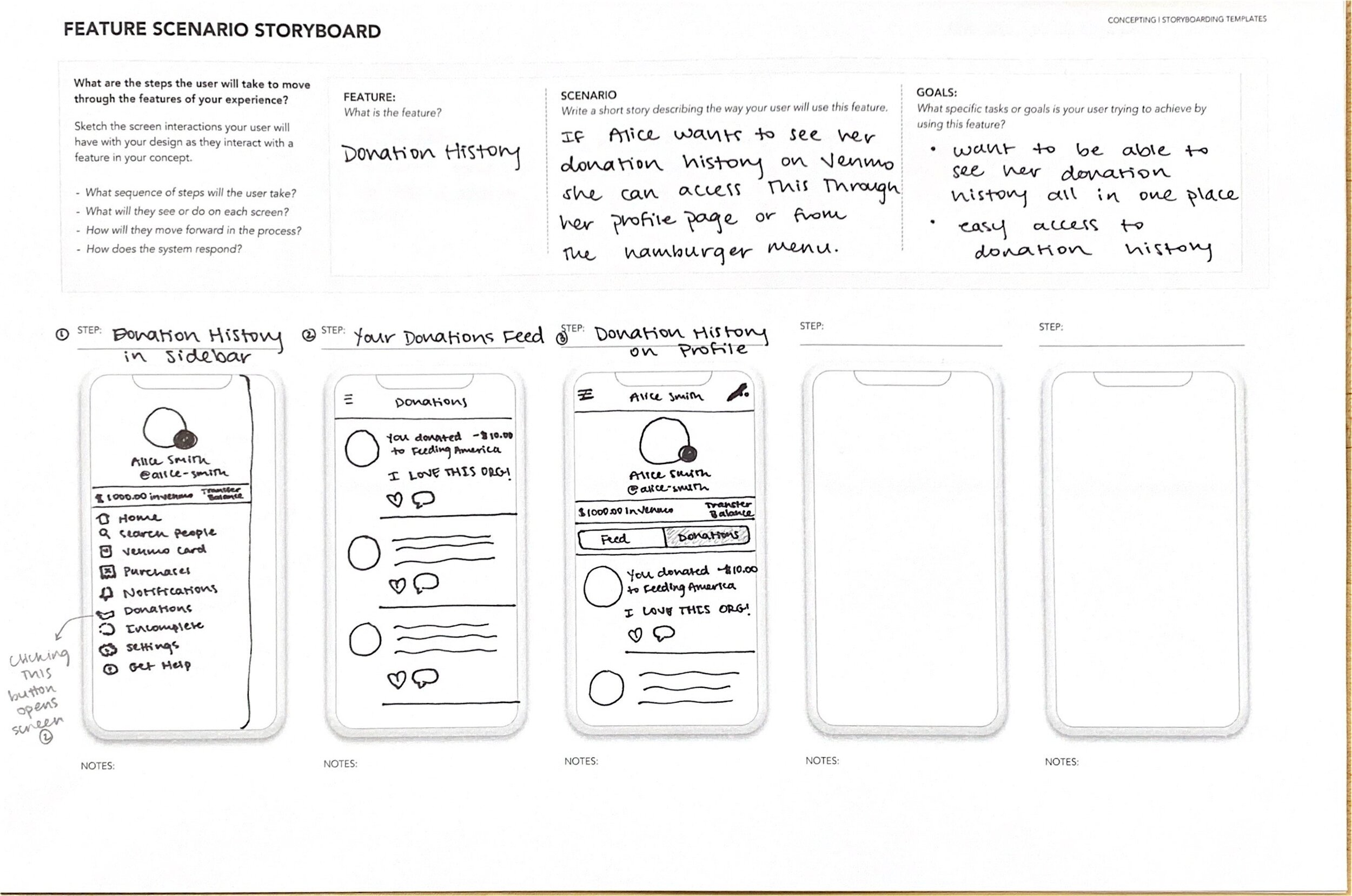 Feature Storyboard