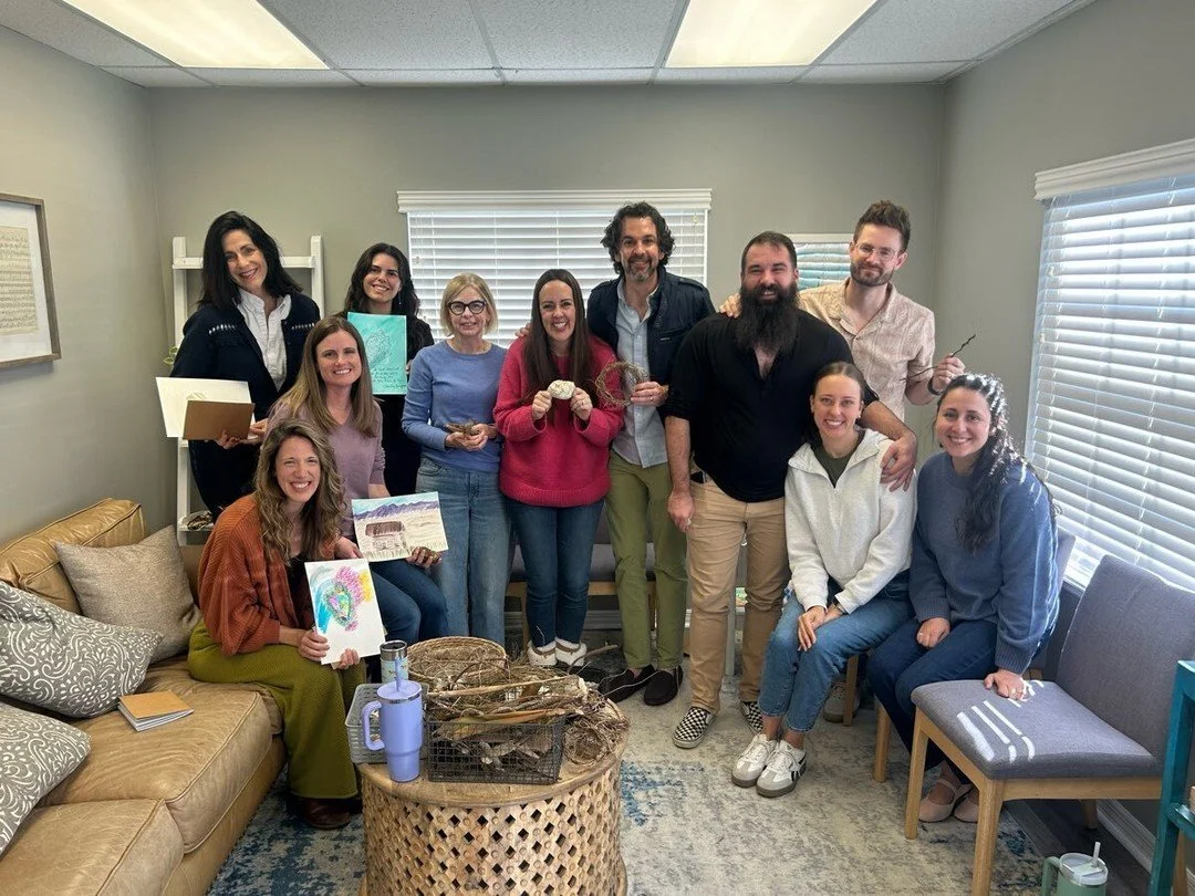 On Monday, our team had the special opportunity to participate in an Expressive Arts Open Studio guided by Gretchen Raley. Through visual art, writing, music, movement, and more, we experienced the expressive arts as a pathway to self-discovery and p