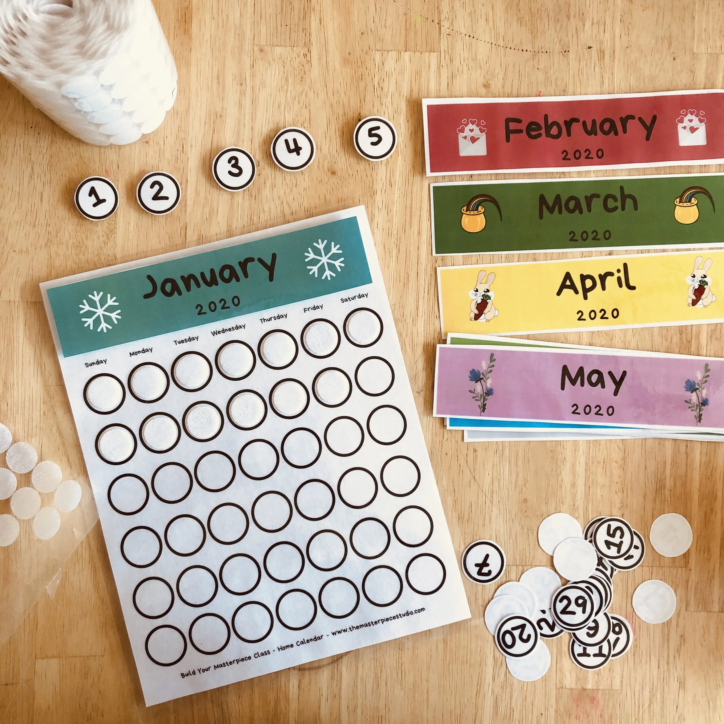 Interactive Home Calendar FREE Printable