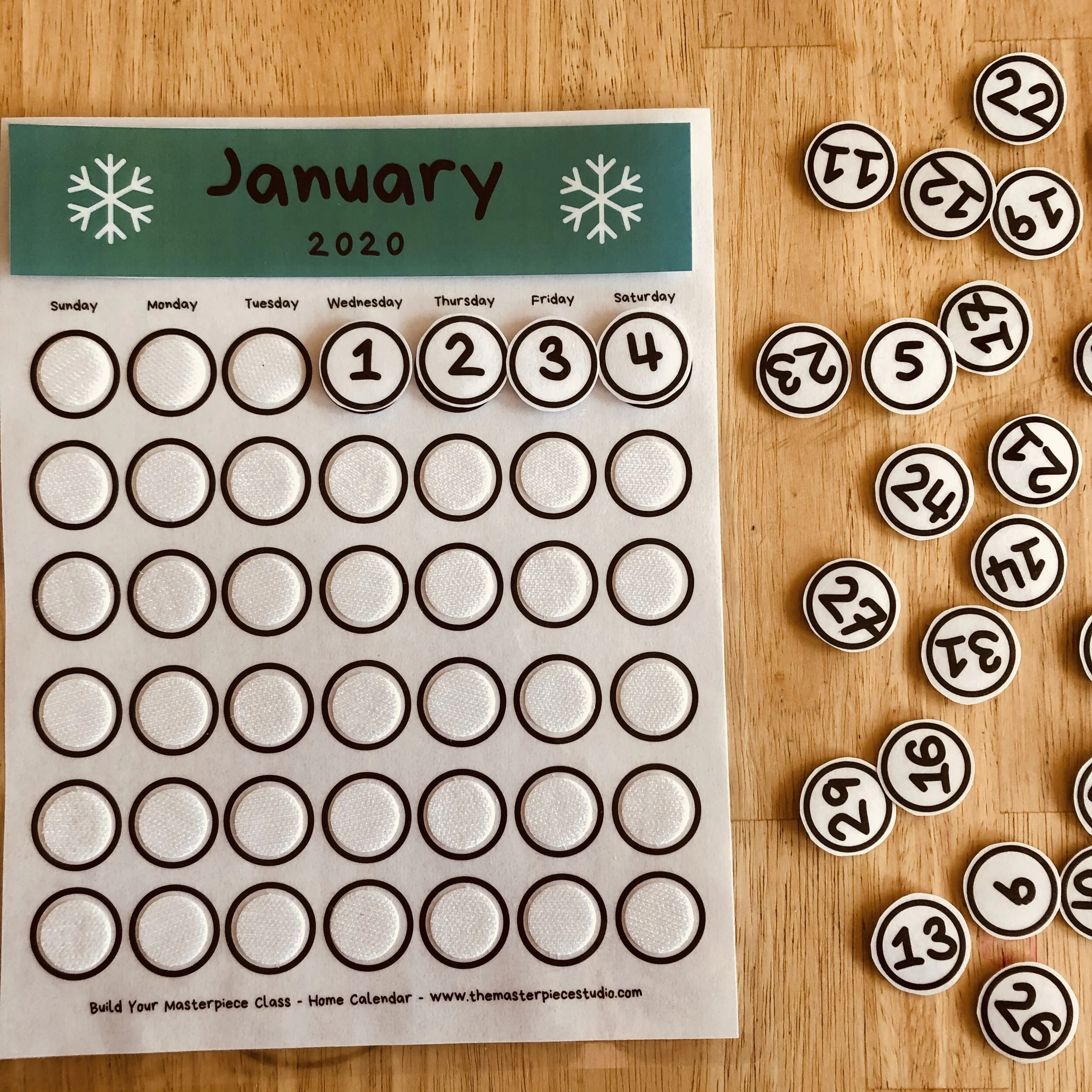 Keep Track of This Year's Masterpieces with Our FREE 2020 Interactive Home Calendar Printable!