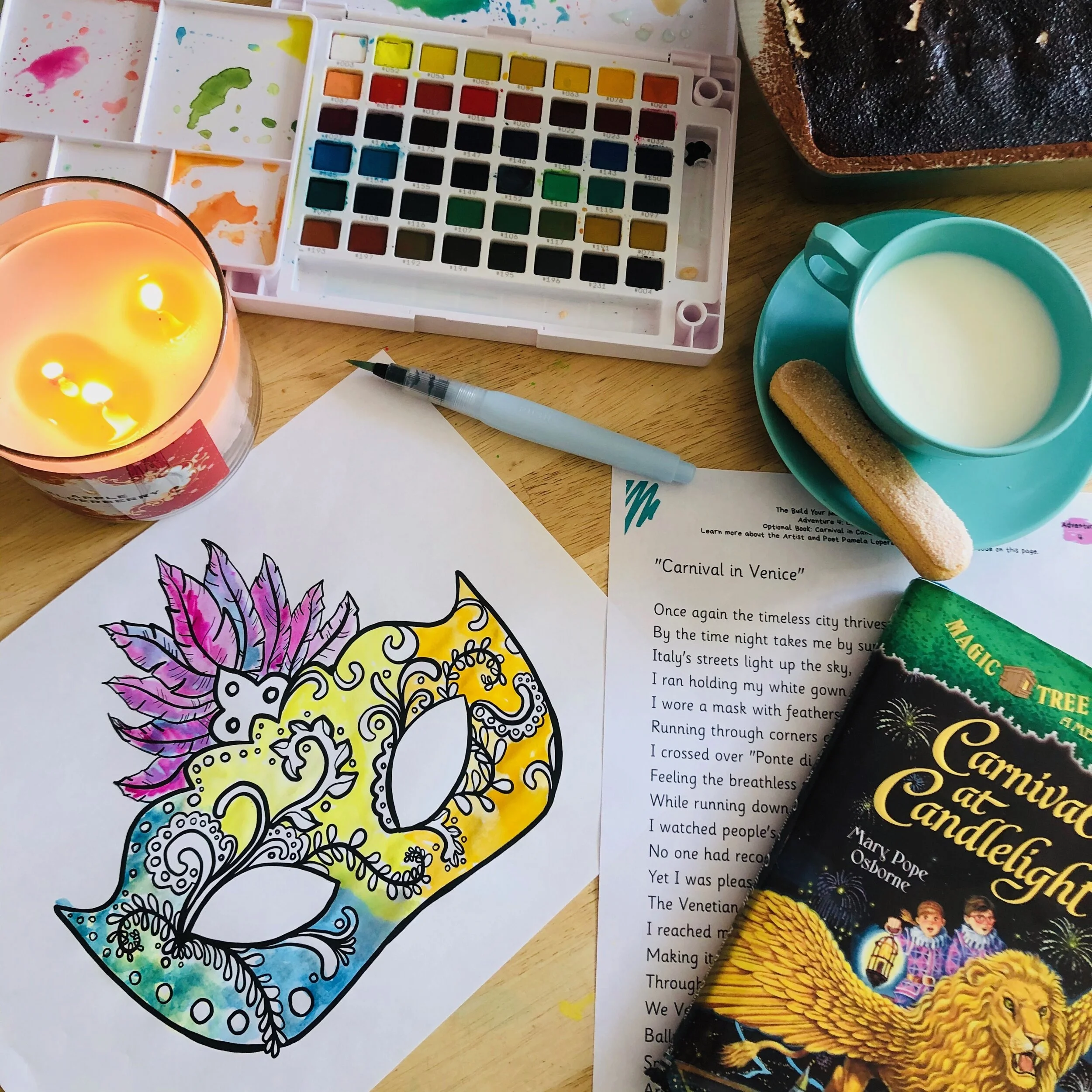 Homemade Tiramisu Perfect for a Venice Carnival Party with Kids