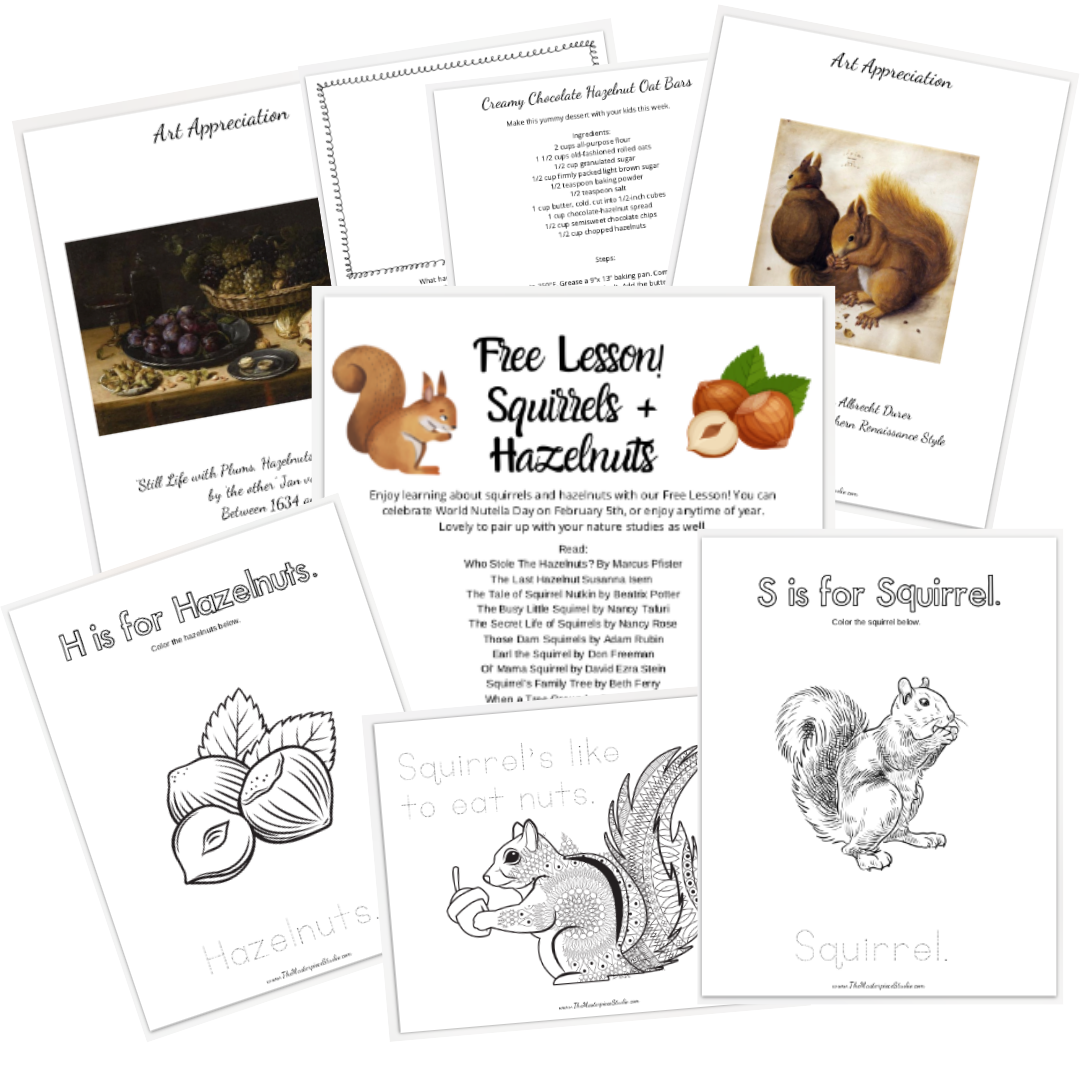 Free Lesson! Squirrels + Hazelnuts 