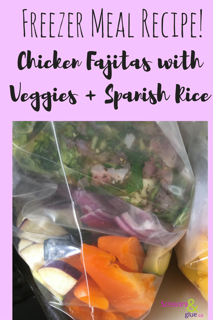 Freezer Meals ~ Awesome Chicken Fajitas with Spanish Rice