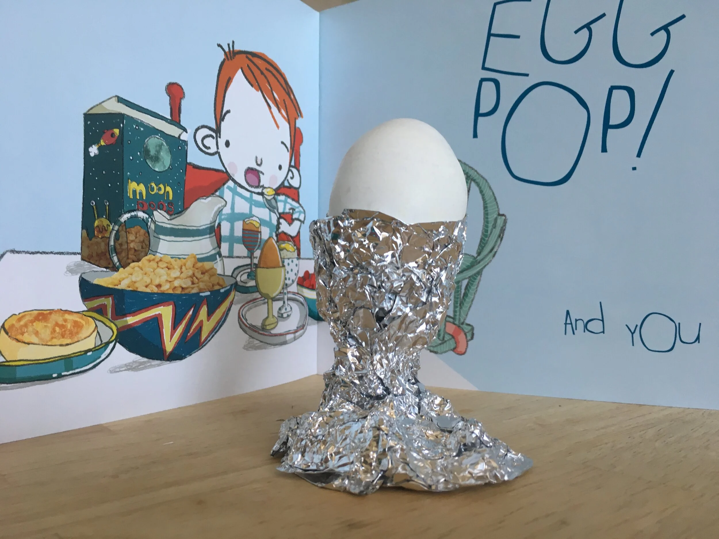Tinfoil Egg Holders for an Ollie EggPop! Breakfast