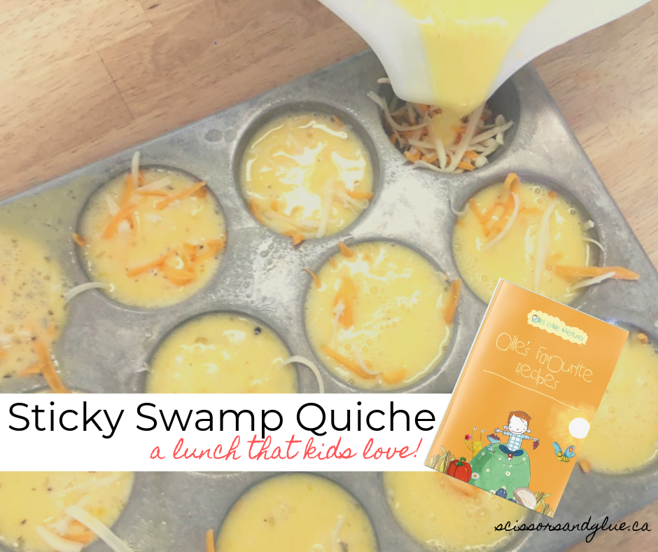Sticky Swamp Quiche from Ollie's Cookbook - A Lunch Kids Love!