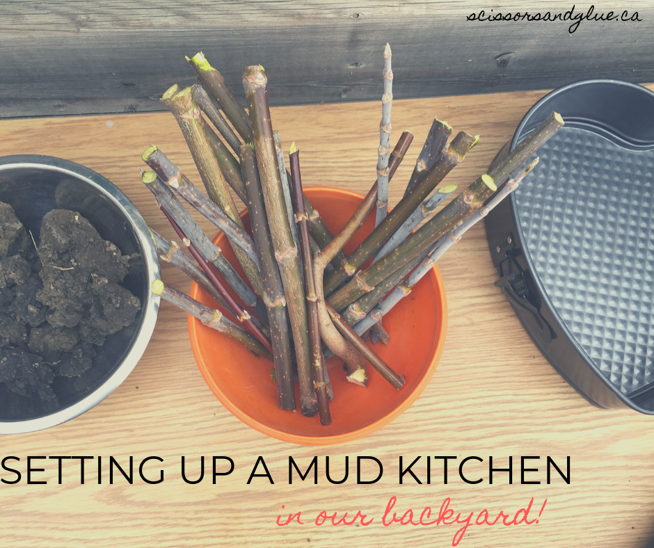 Setting up a Mud Kitchen in our Backyard for the Kids!